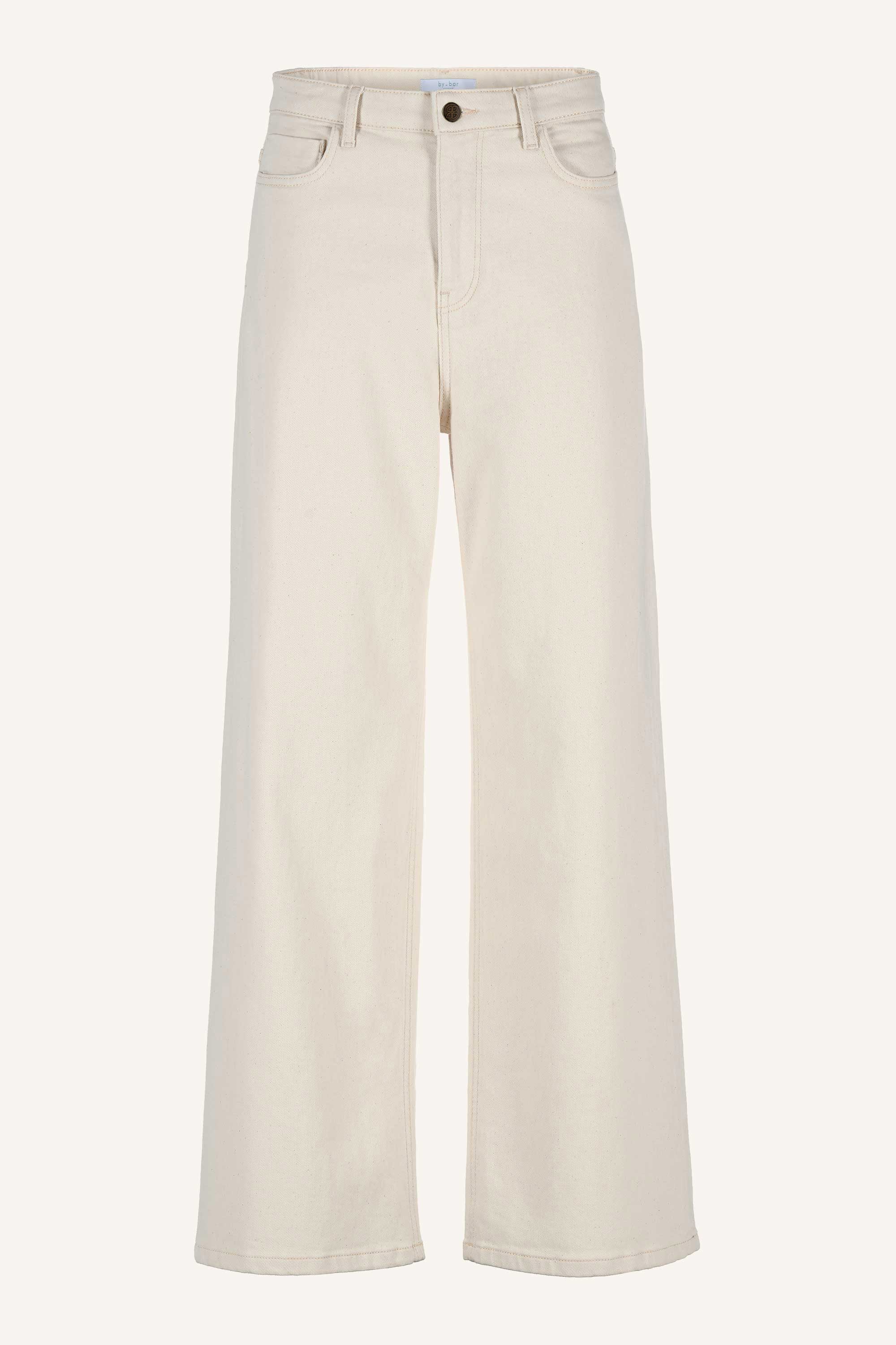 lina-rw-pant-raw-white-hoge taille-losvallende pasvorm-duurzame wassing-by-bar-detail