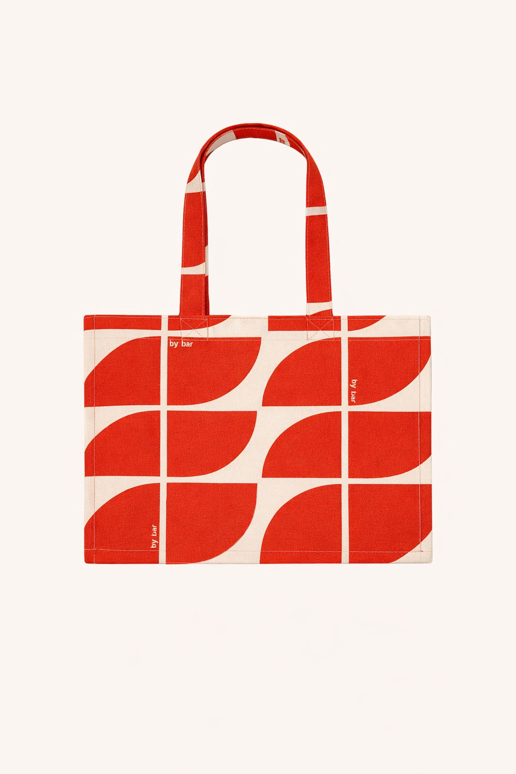 shopper-logo-bag-s-poppy-red-katoen kwaliteit-perfecte shopper-by-bar-productfoto