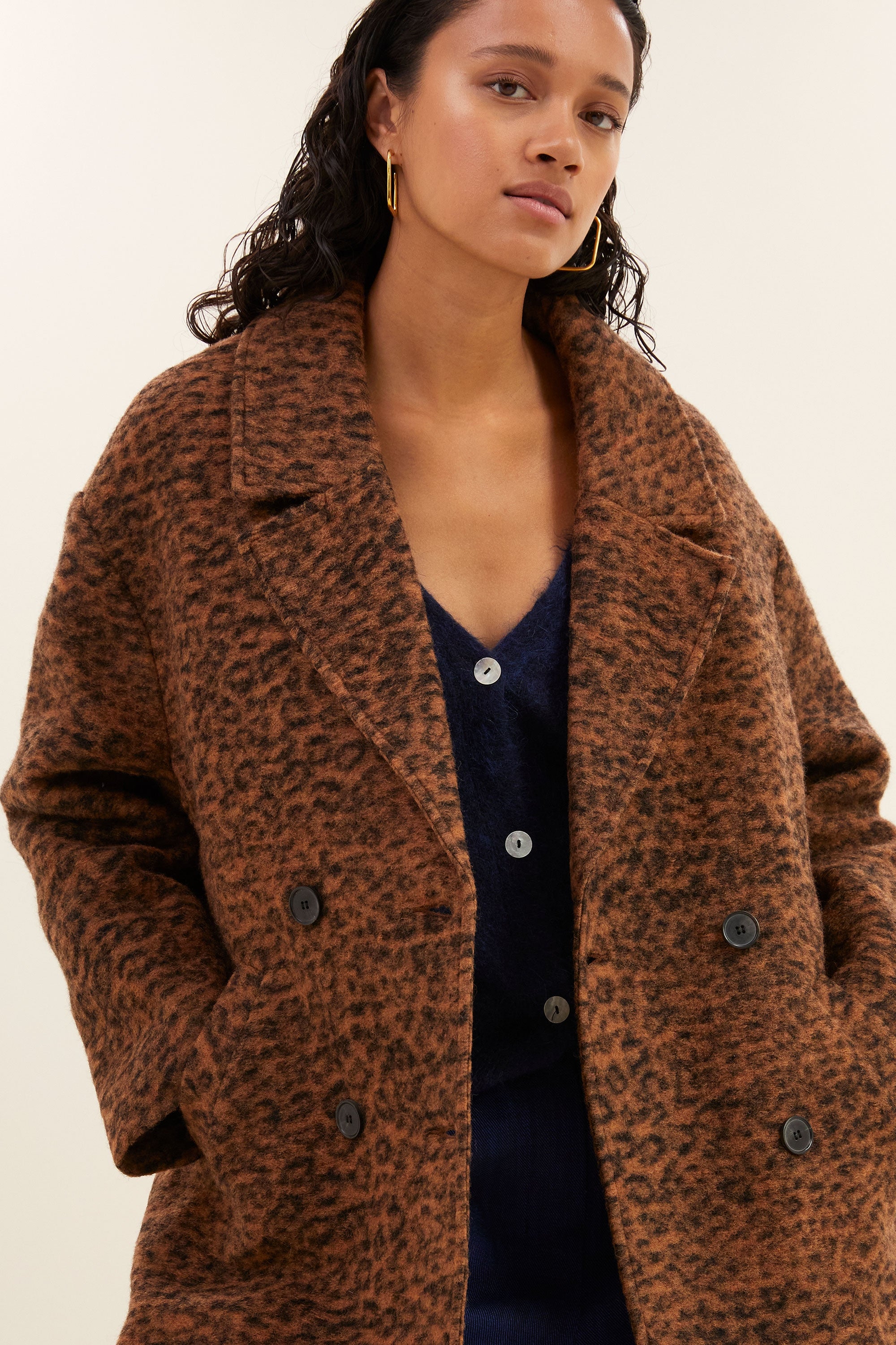 dore leo coat | leopard