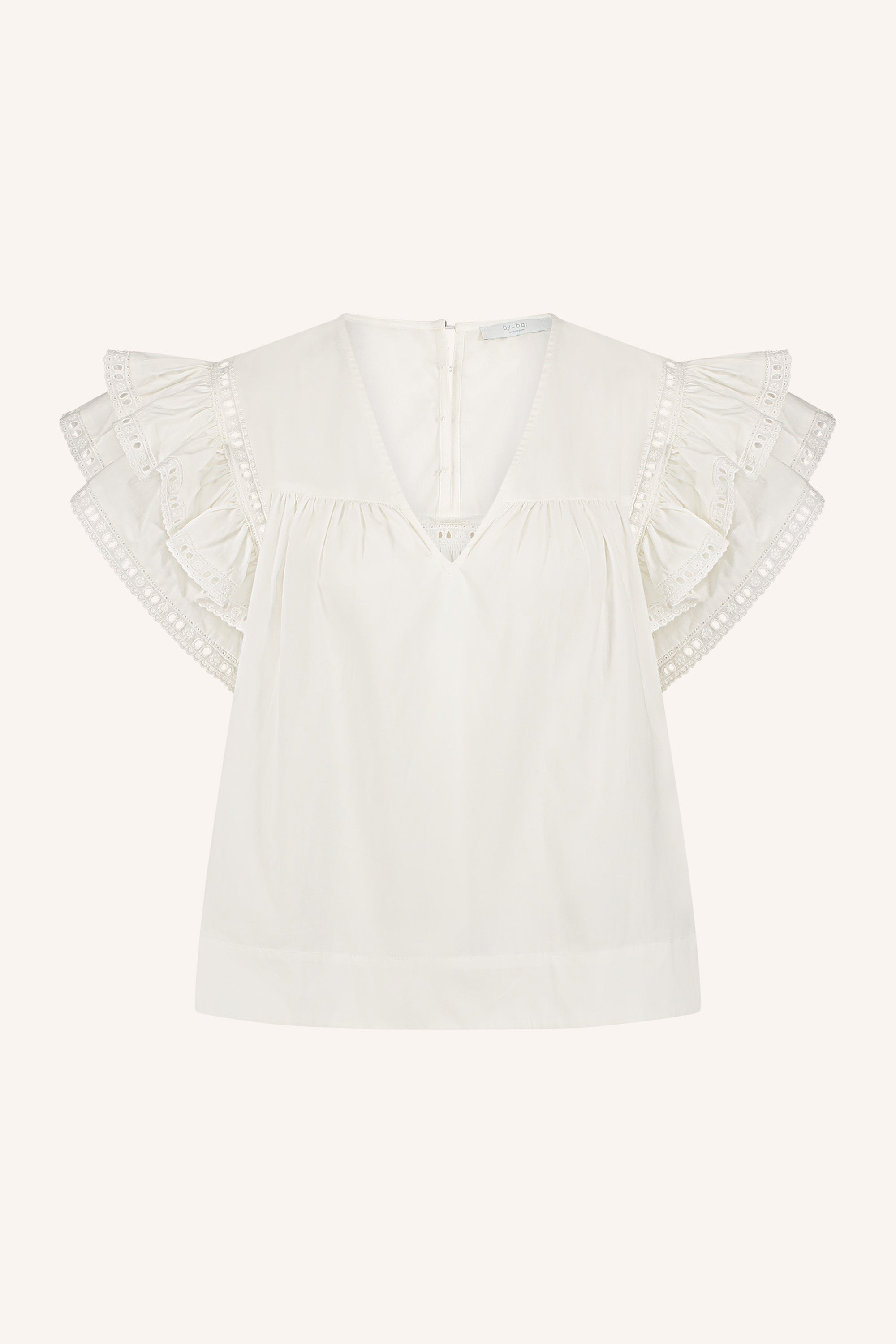 river poplin blouse off white packshot
