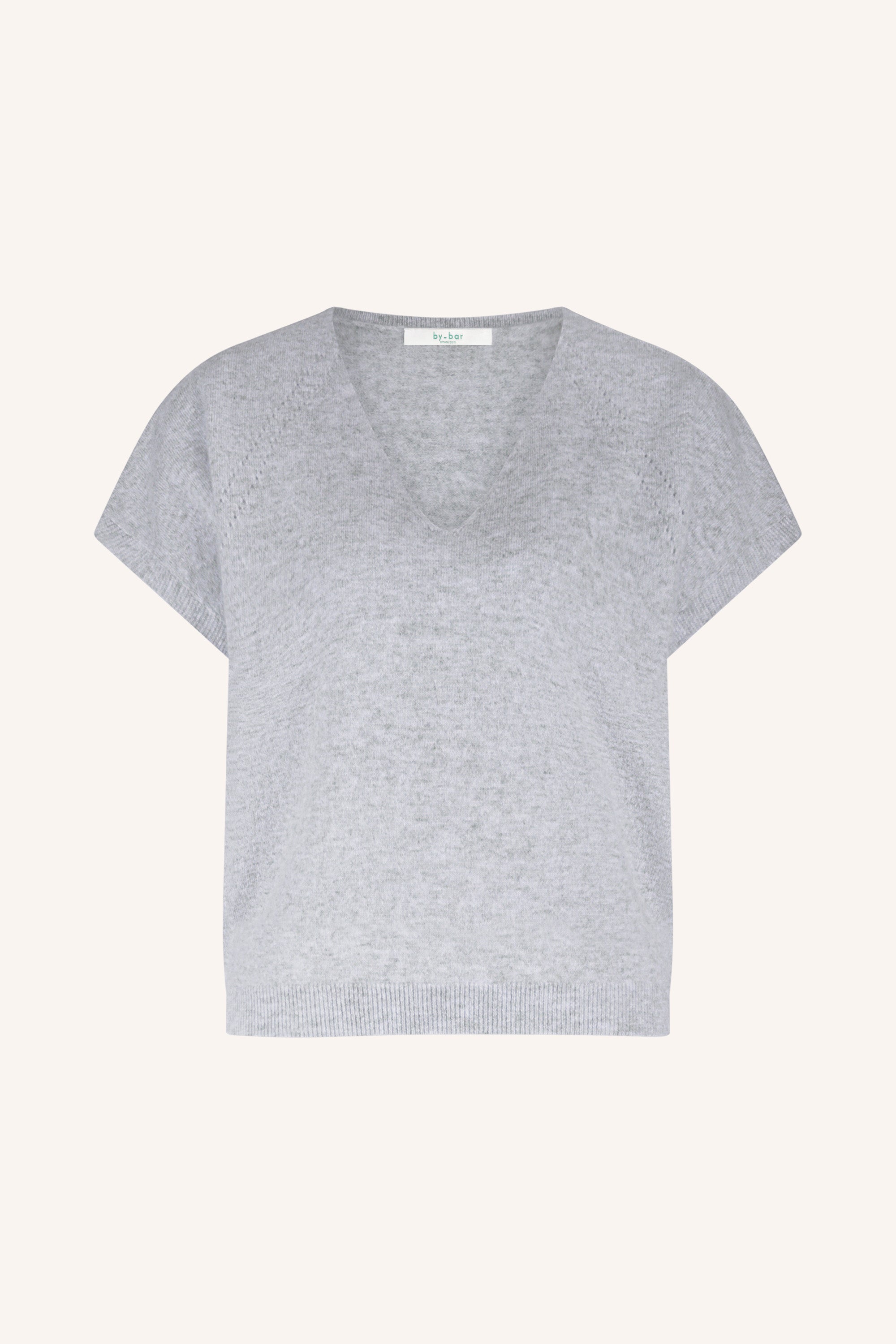 sil-v-neck-pullover-grey-melee-1-merino wol-all-time classic-v-halslijn-by-bar-productfoto
