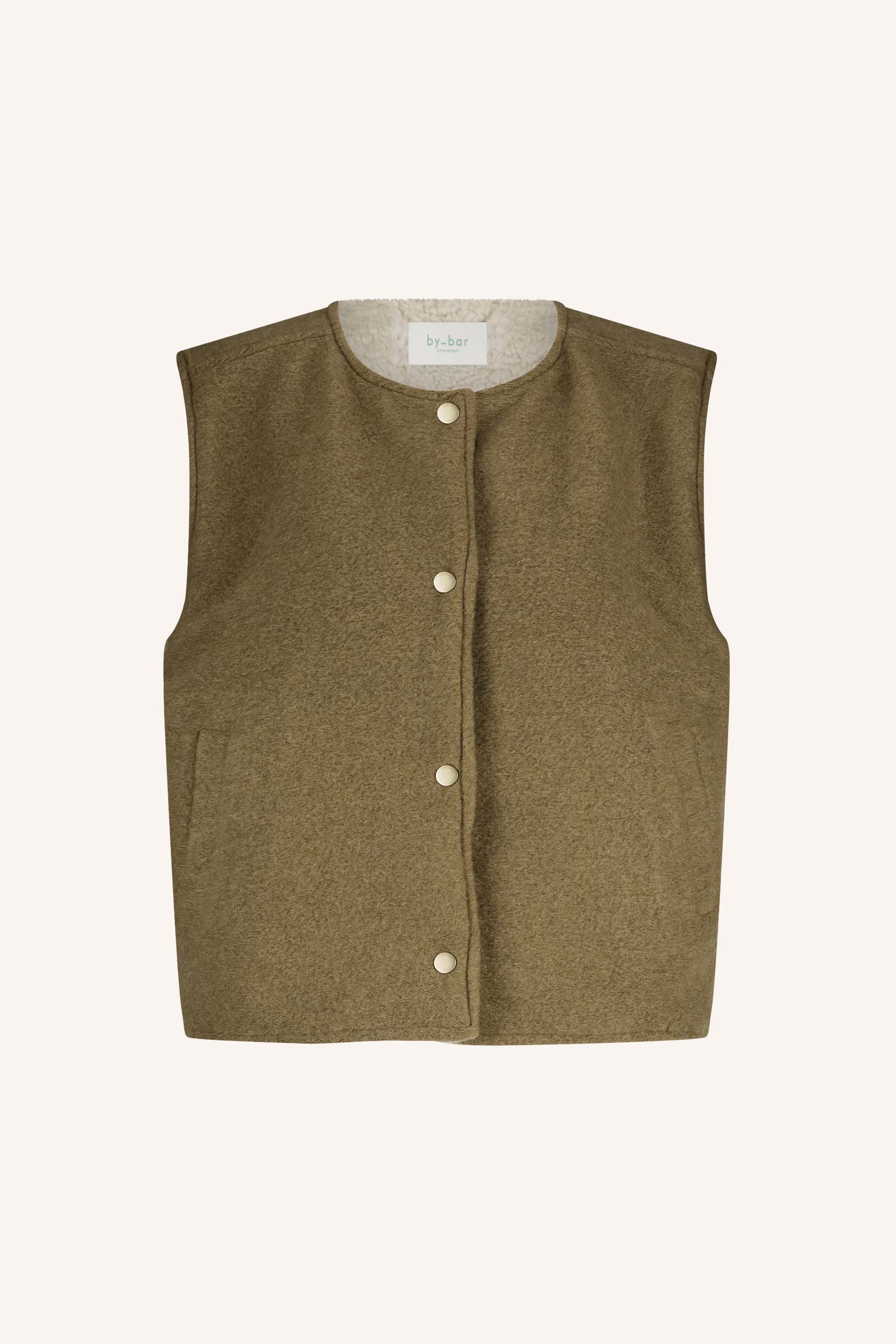 joelle wool jacket - camel, comfortabele draagervaring, losvallende pasvorm, draagbaar aan beide zijden - by-bar - extra