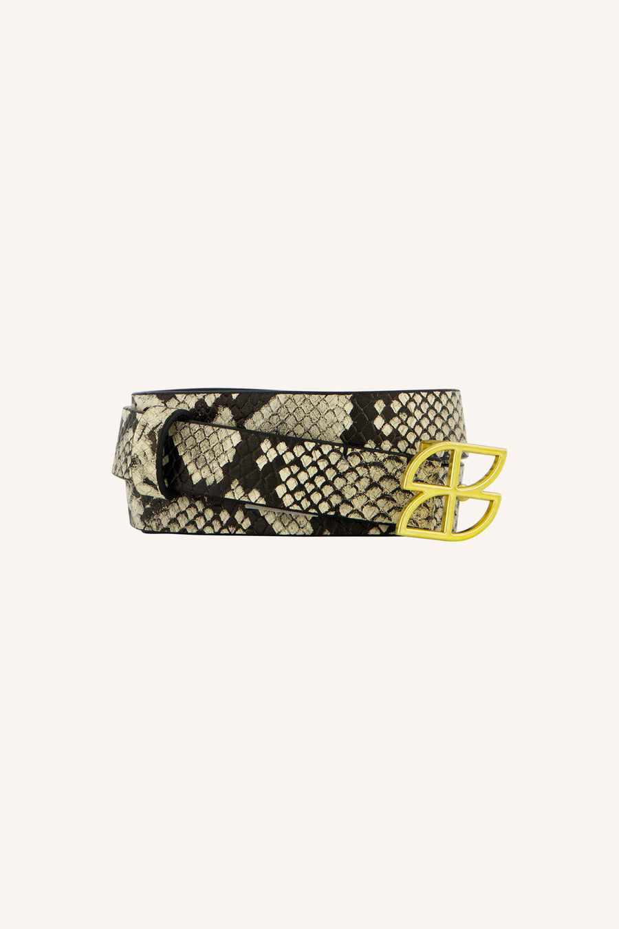 buckle logo snake belt | snake print