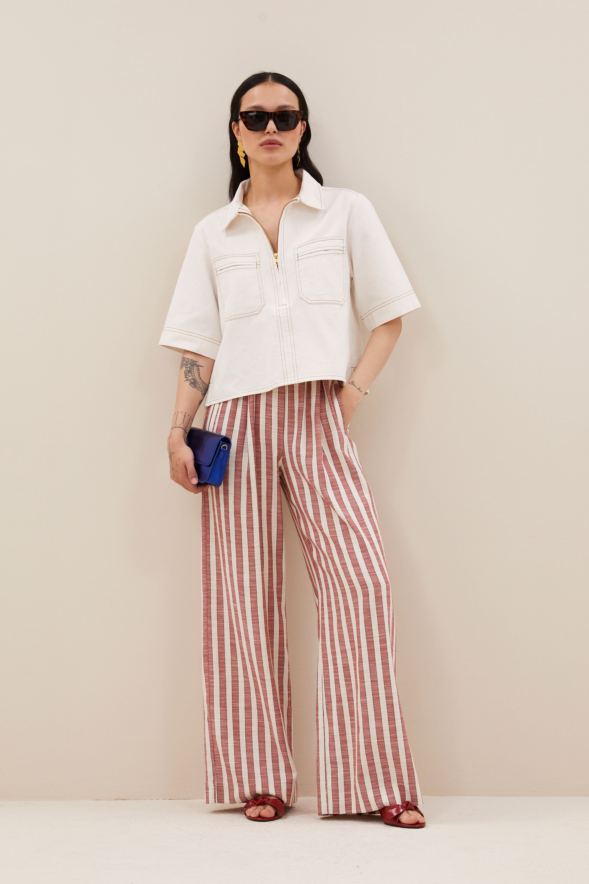 philipe-twill-top-cloud-white-casual fit-katoen kwaliteit-losvallende pasvorm-by-bar-extra
