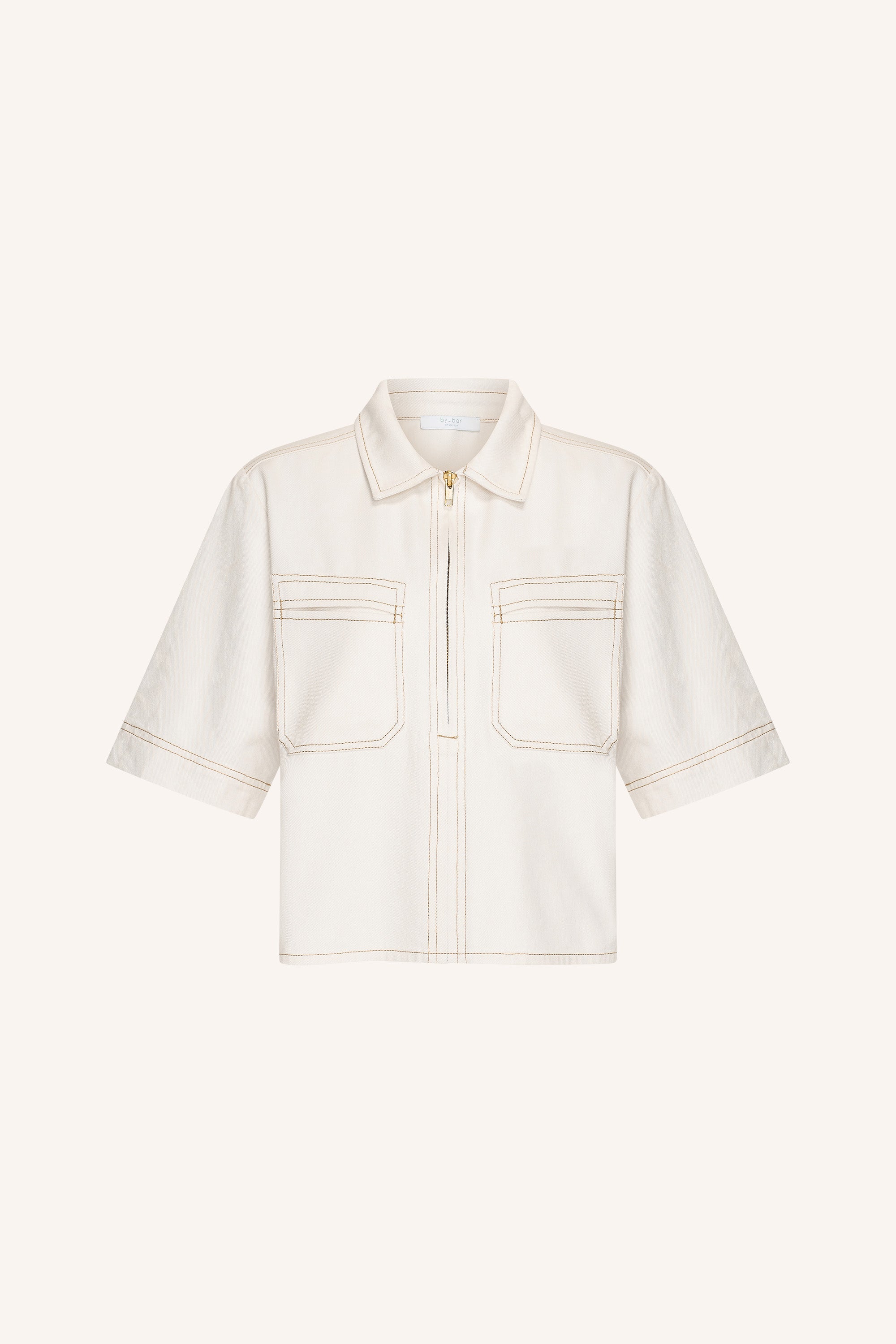 philipe-twill-top-cloud-white-casual fit-katoen kwaliteit-losvallende pasvorm-by-bar-productfoto