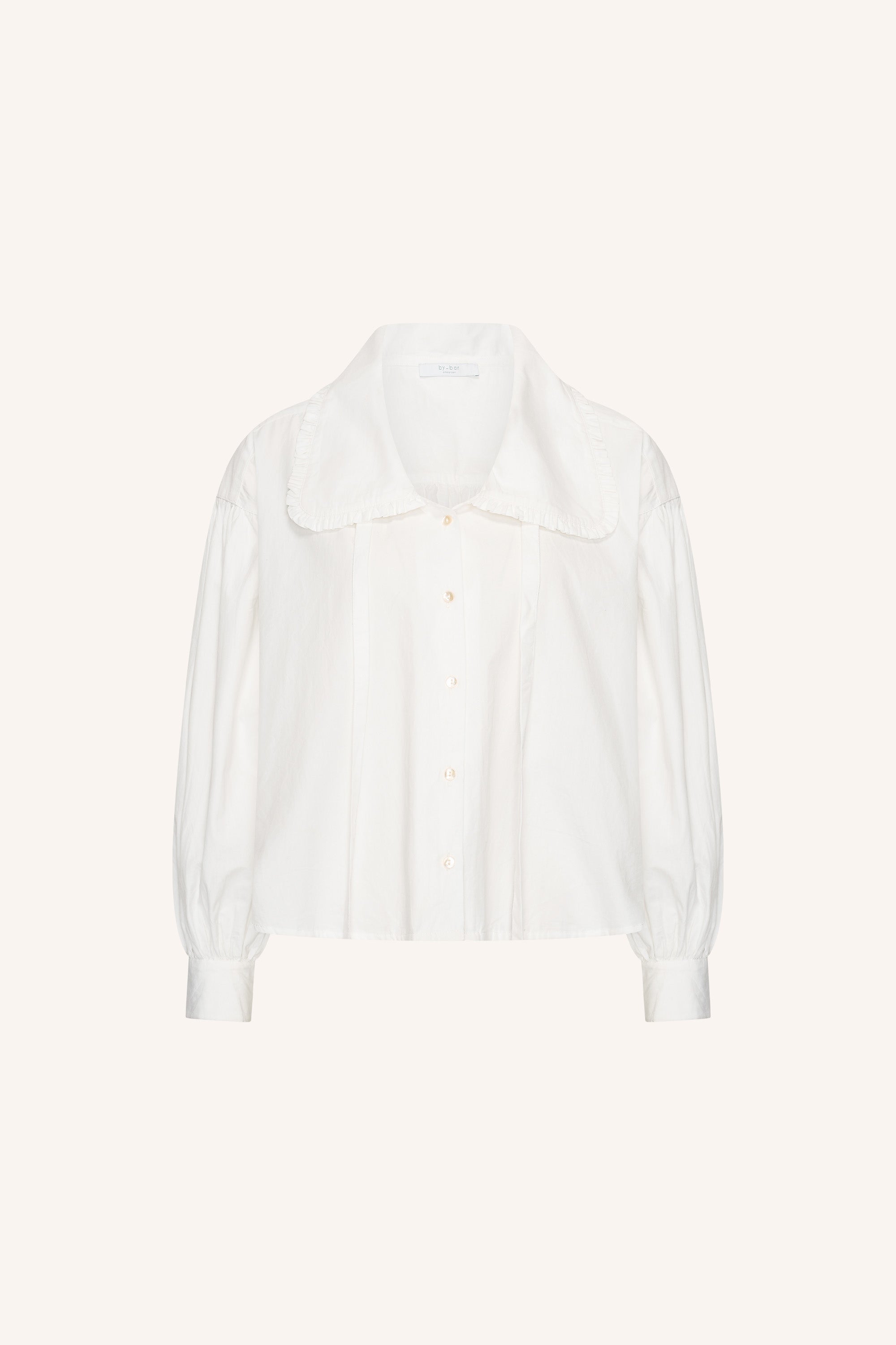 semmy-poplin-blouse-white-knoopsluiting-casual fit-normale pasvorm-by-bar-productfoto