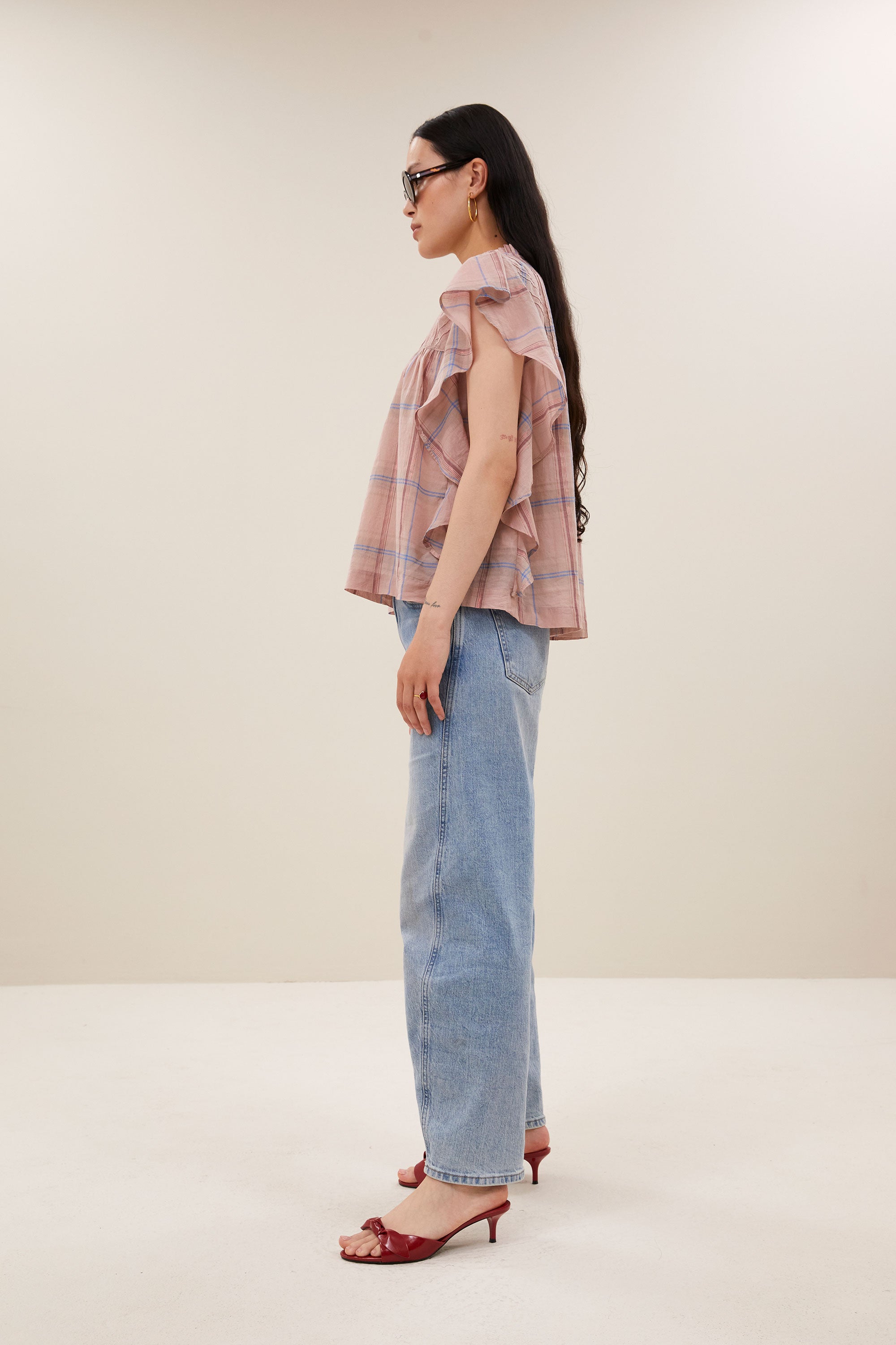 blouse-danee-pink-check-blouse-blush-pink-check-by-bar-vooraanzicht