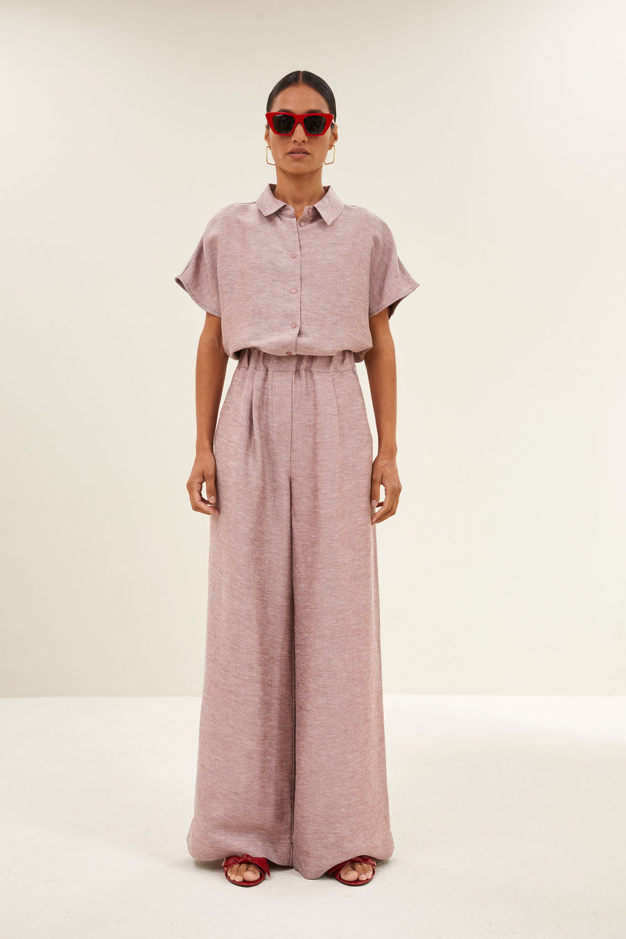 celin gloss pants | mellow rose