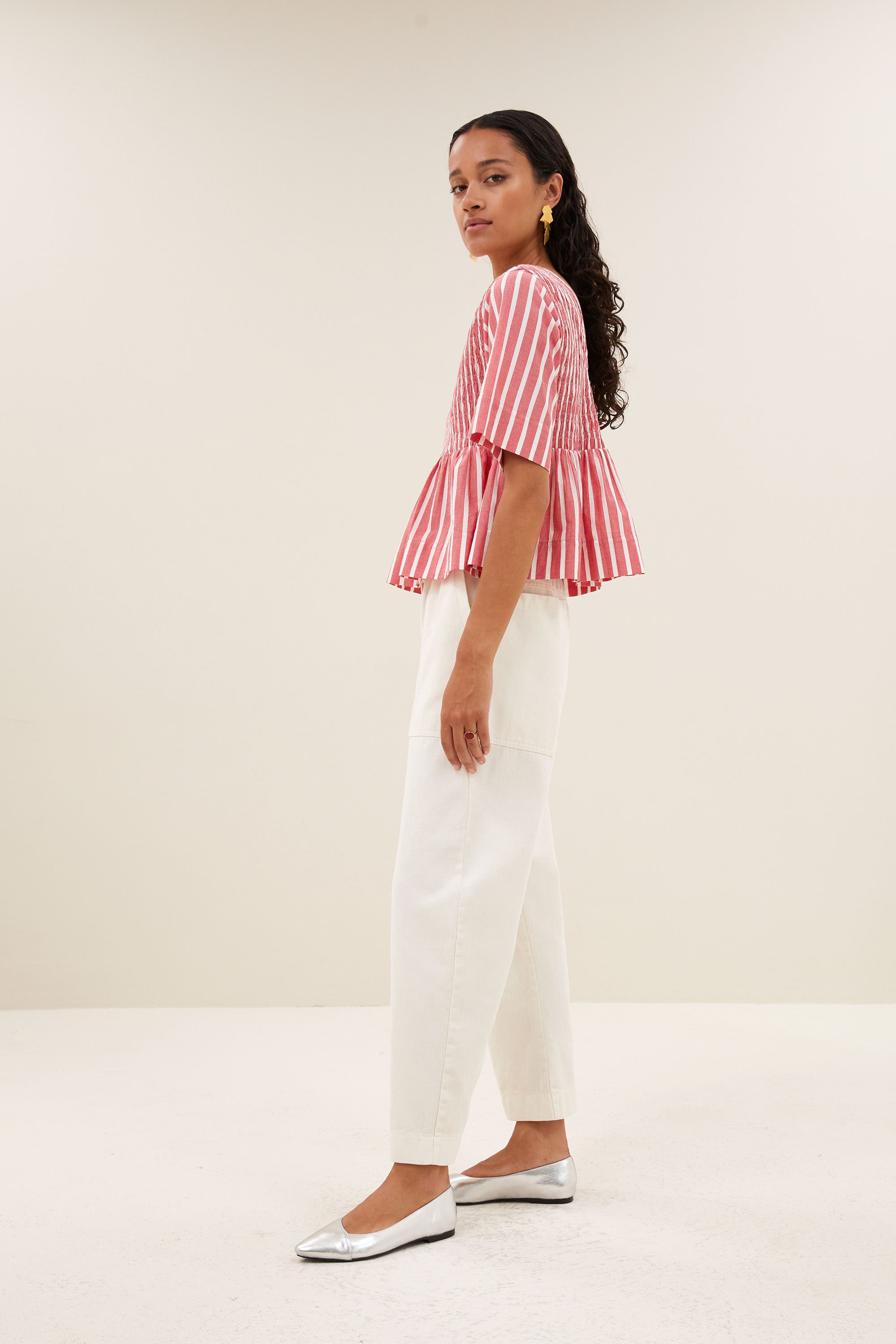 top-runa-stripe-top-red-stripe-by-bar-Vooraanzicht
