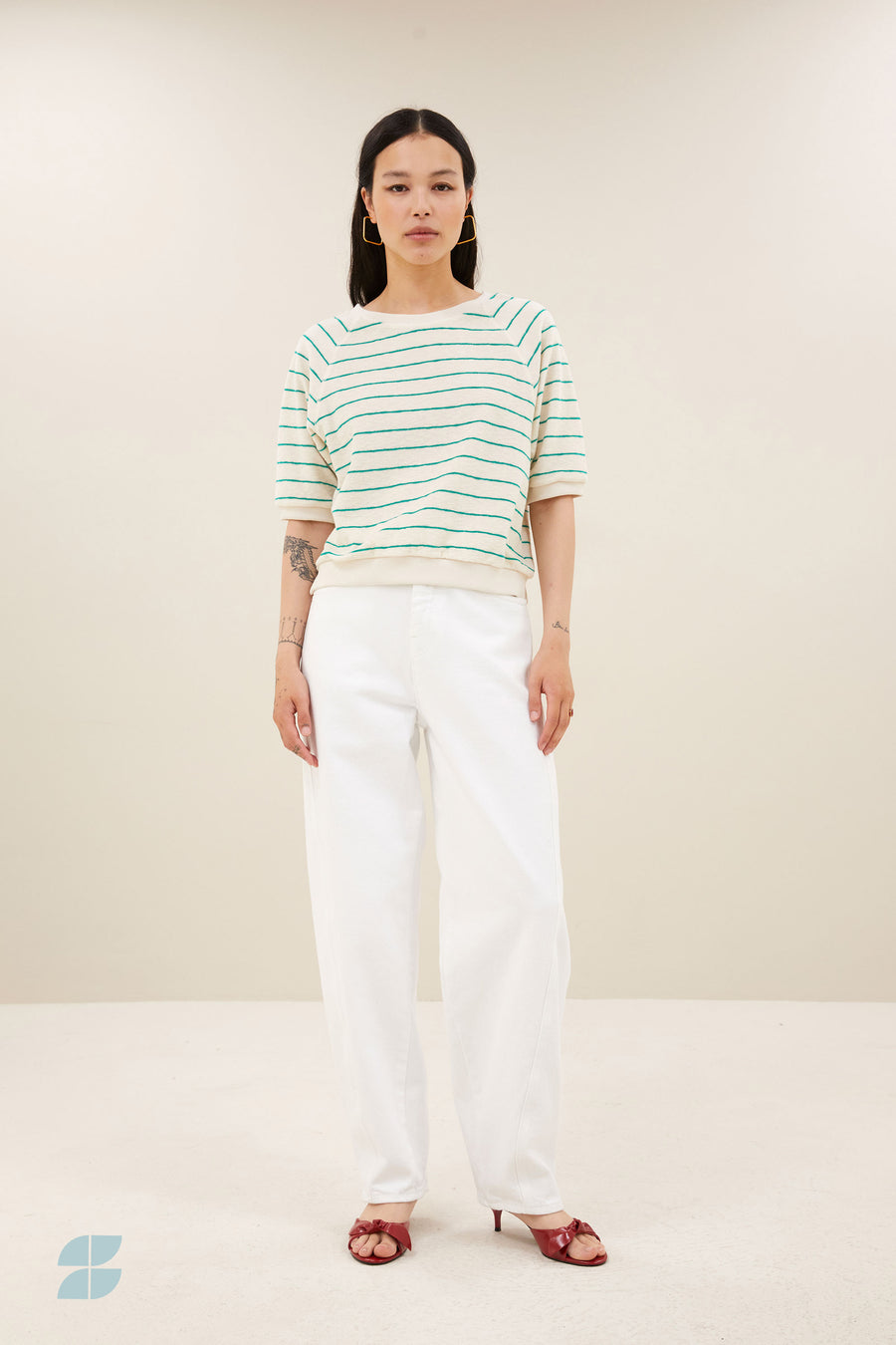 top-neva-slub-stripe-top-green-lake-stripe-by-bar-sfeerbeeld