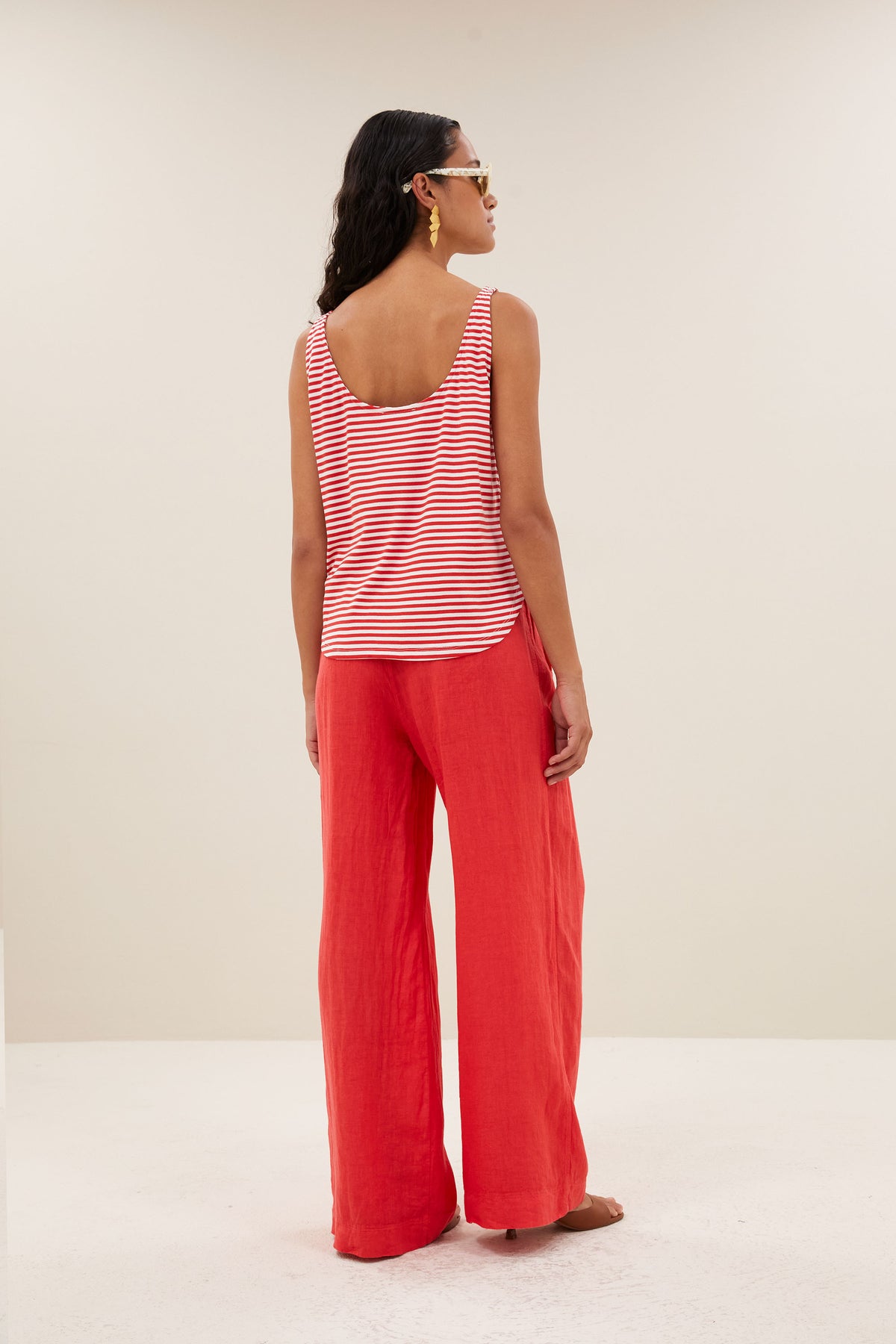 kid-stripe-singlet-lollipop-stripe-casual fit-losvallende pasvorm-ronde halslijn-by-bar-achteraanzicht
