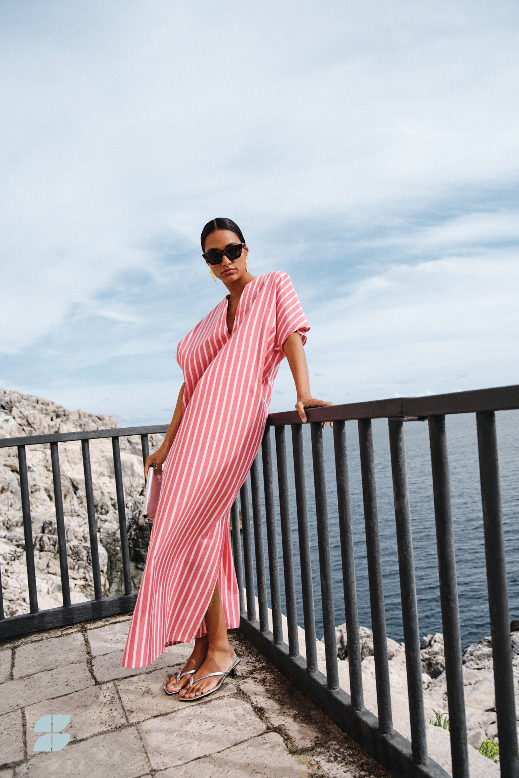 bali stripe dress | red stripe