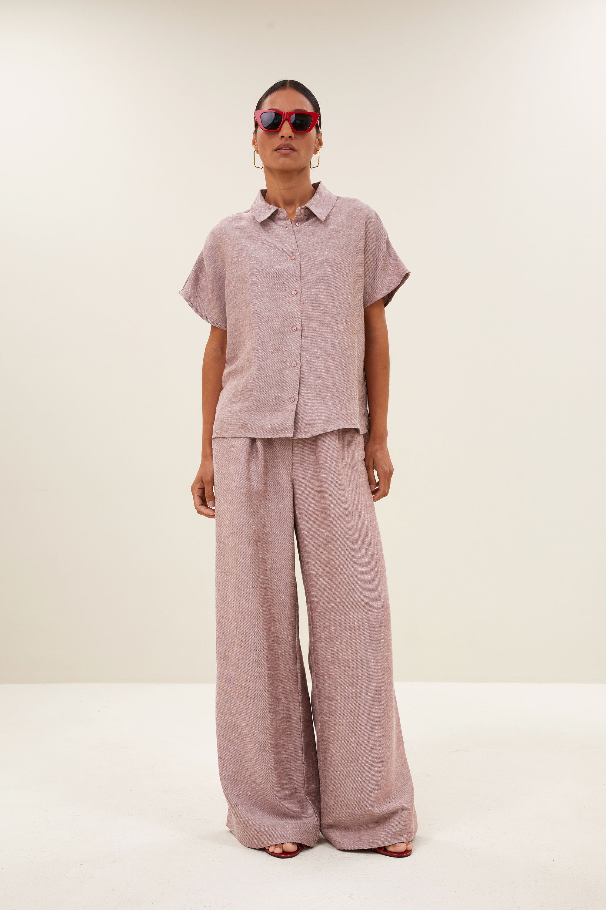 celin gloss pants | mellow rose