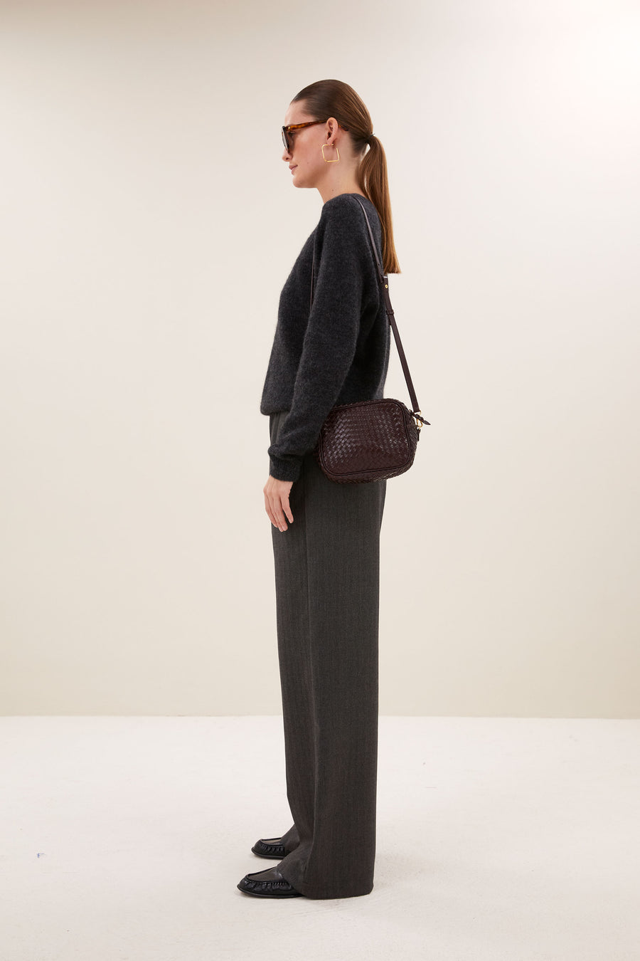 kelsey braided bag | chocolate