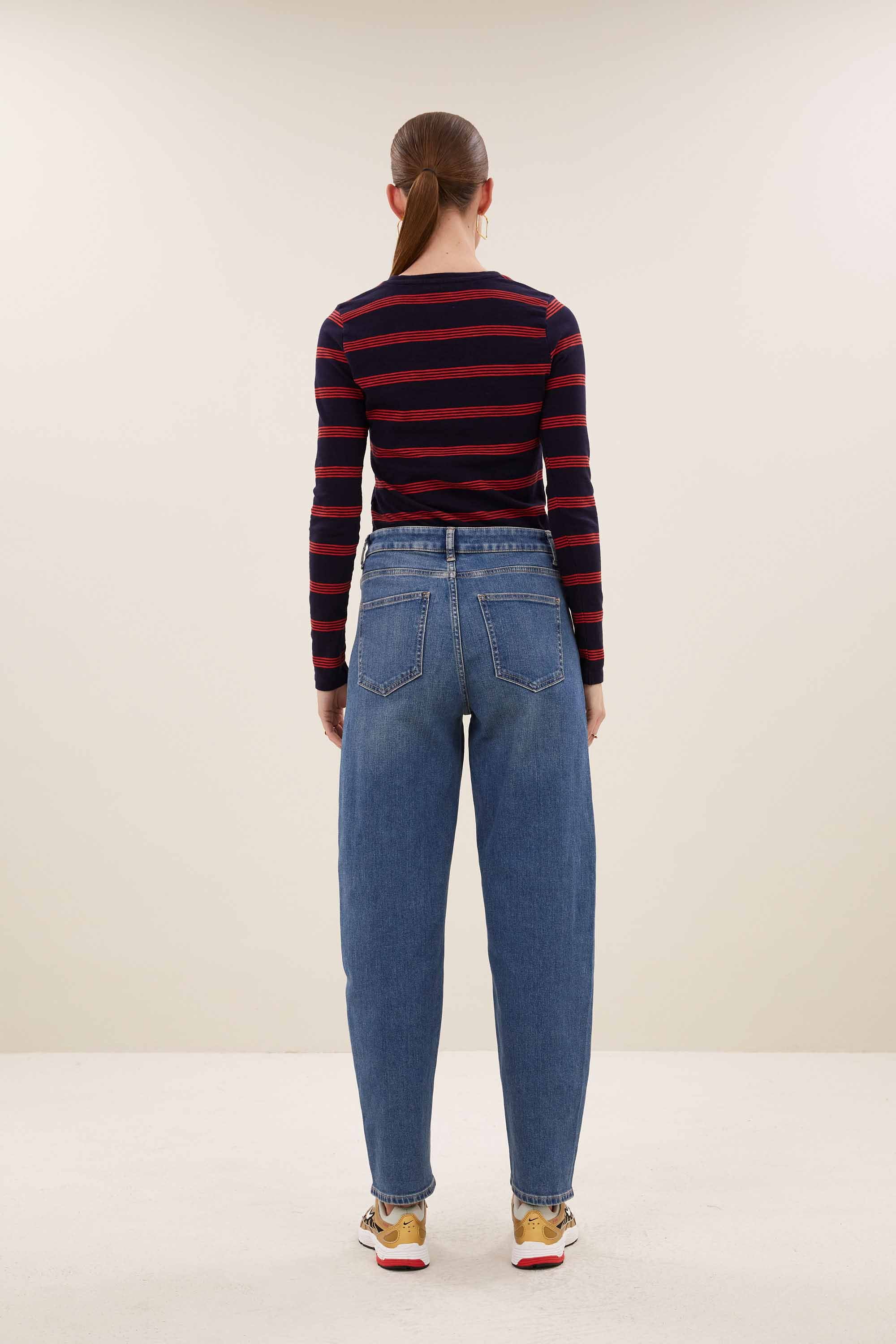 mali ls stripe top | poppy multi stripe