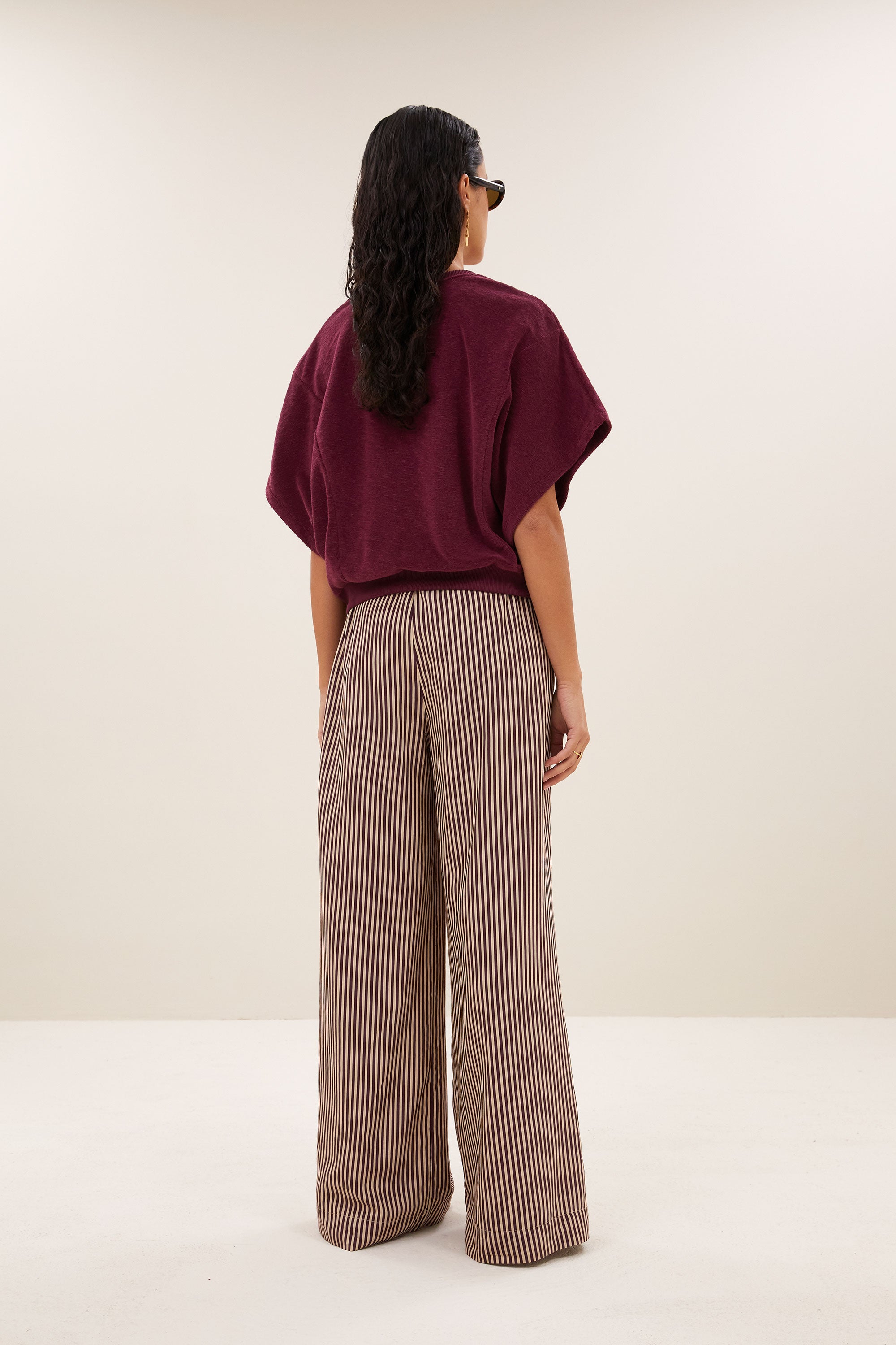 nuki slub top | burgundy crush