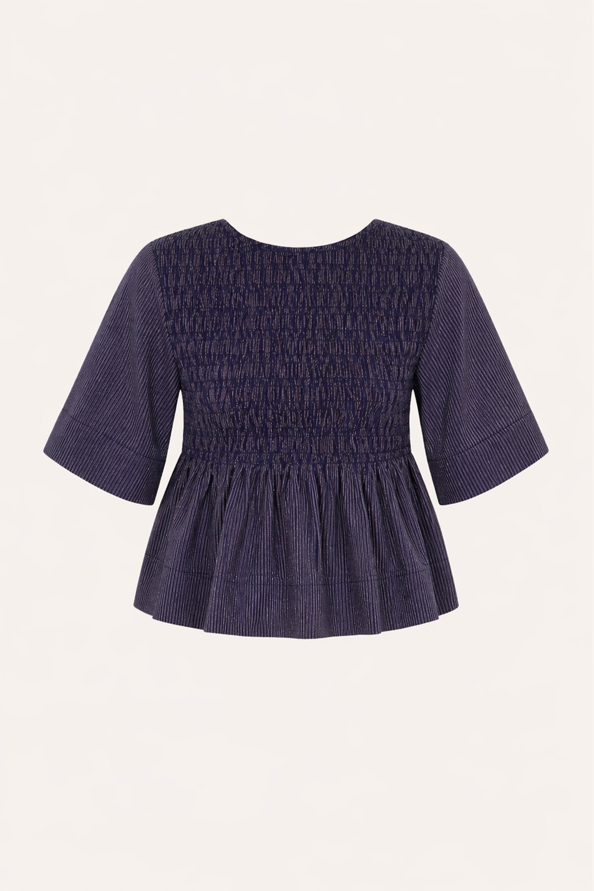 runa-stripe-top-tulsi-stripe-korte fit-biologisch katoen-geplooide details-by-bar-productfoto