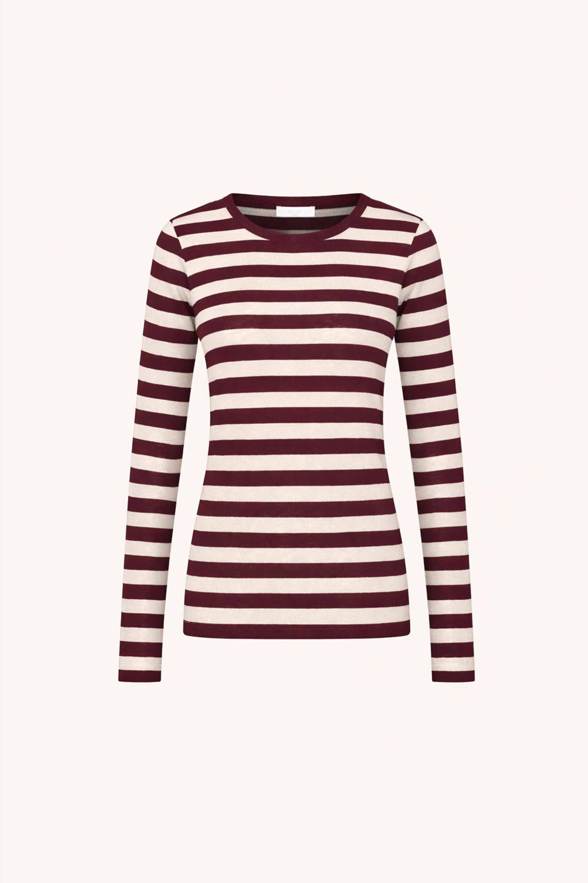 basic-ls-big-stripe-top-burgundy-crush-all-time classic-aansluitende fit-biologisch katoen-by-bar-productfoto