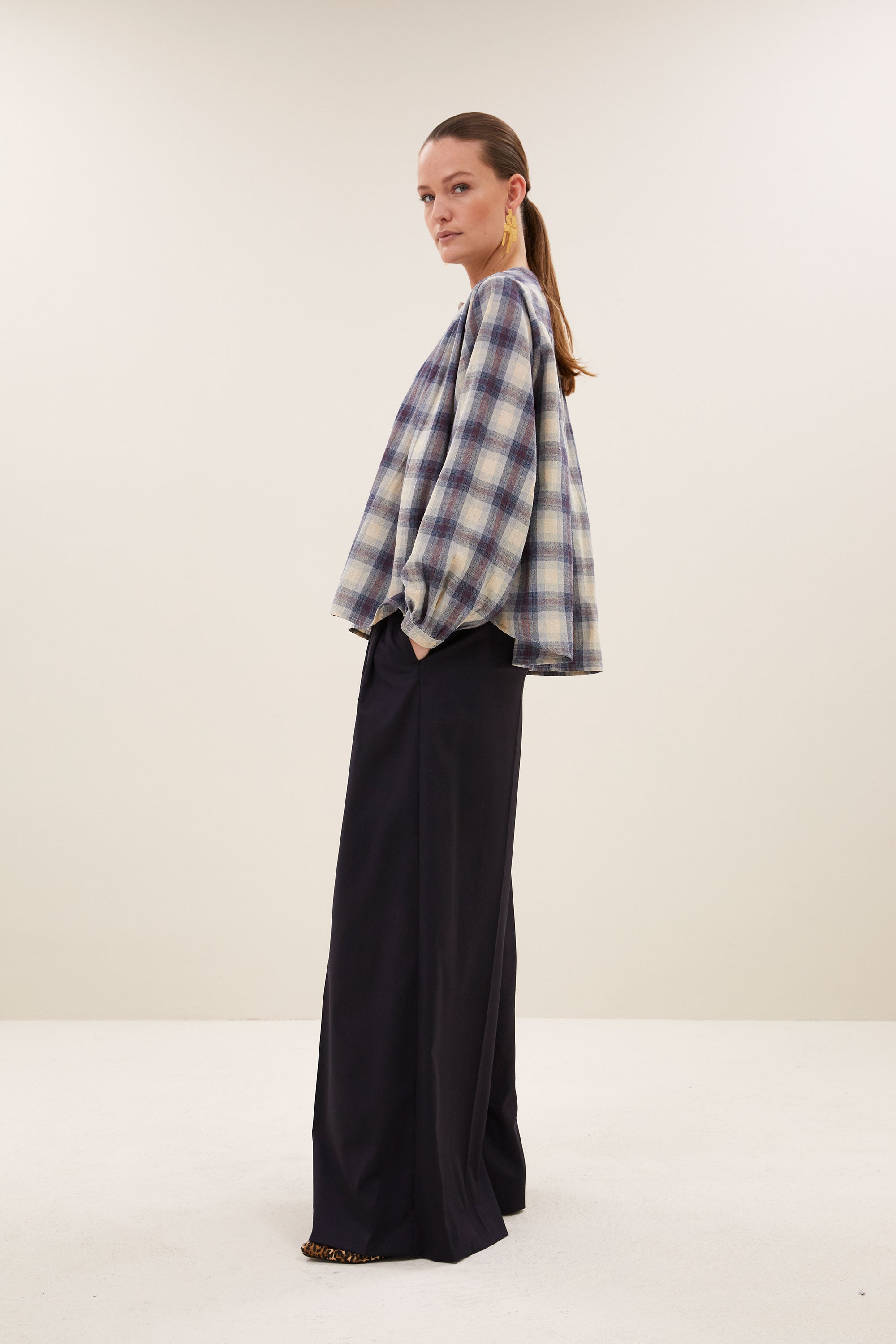 nyka tokyo check blouse | tokyo check