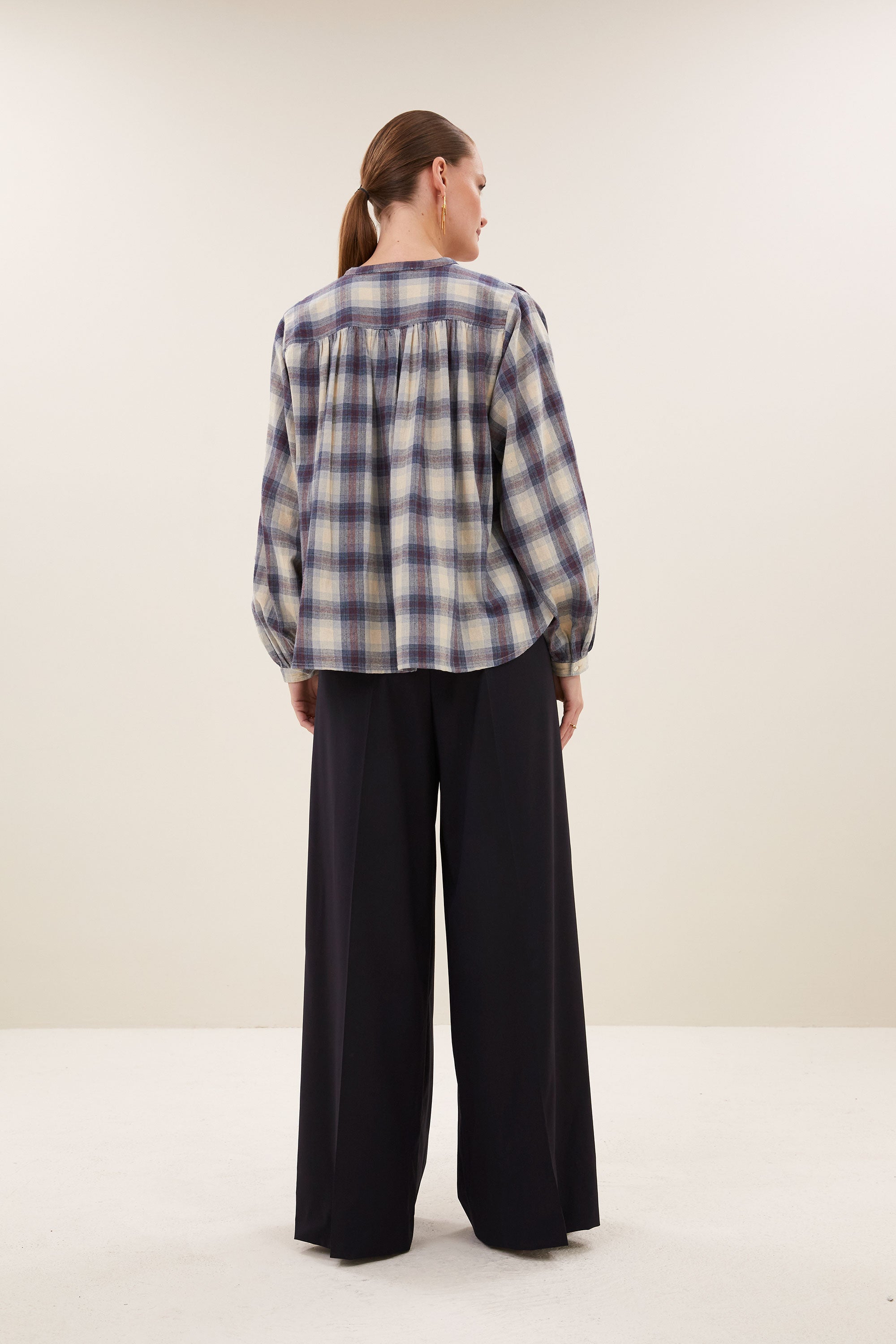 nyka tokyo check blouse | tokyo check