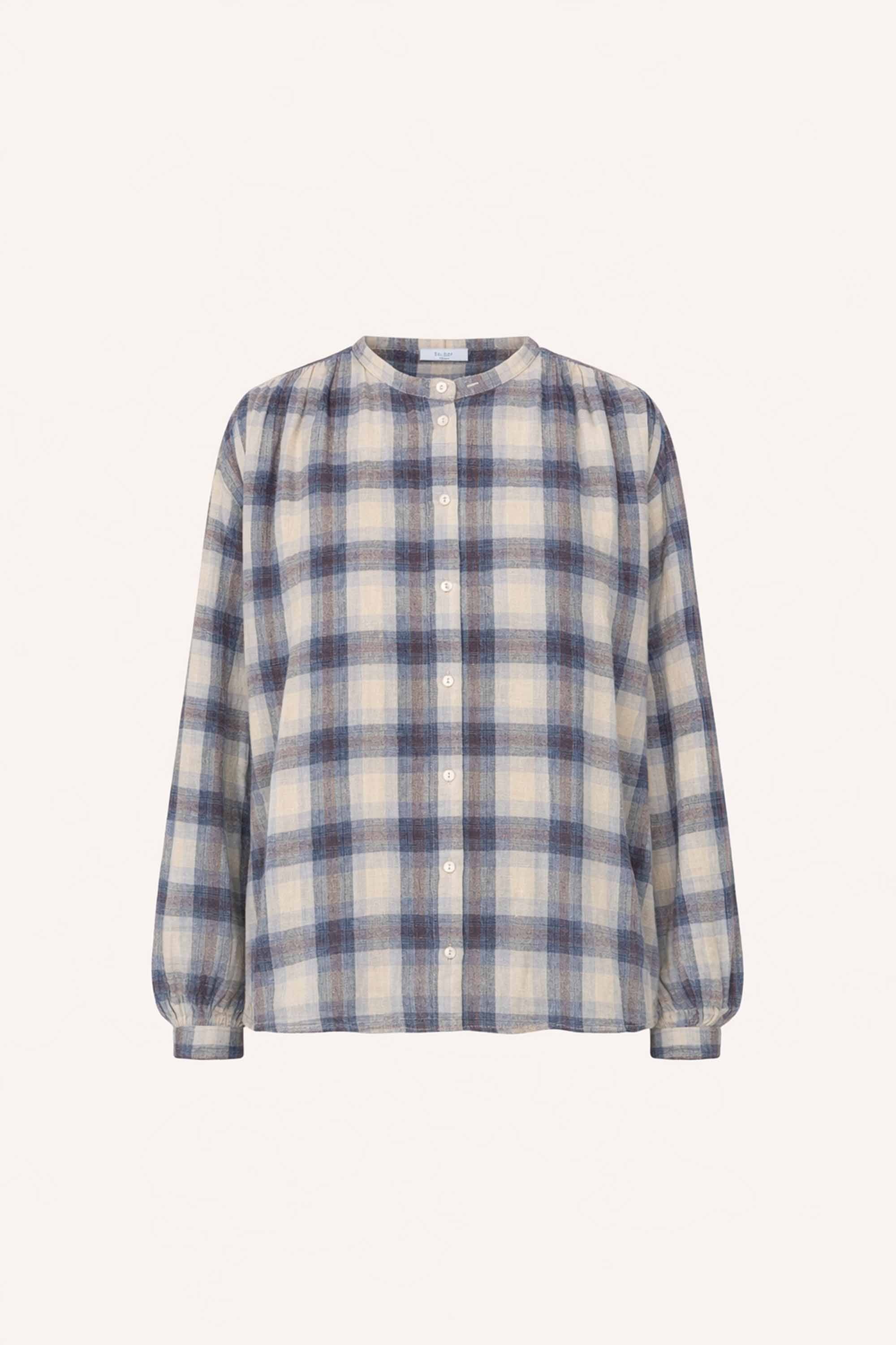 nyka-tokyo-check-blouse-tokyo-check-all-time classic-biologisch katoen-statement print-by-bar-productfoto