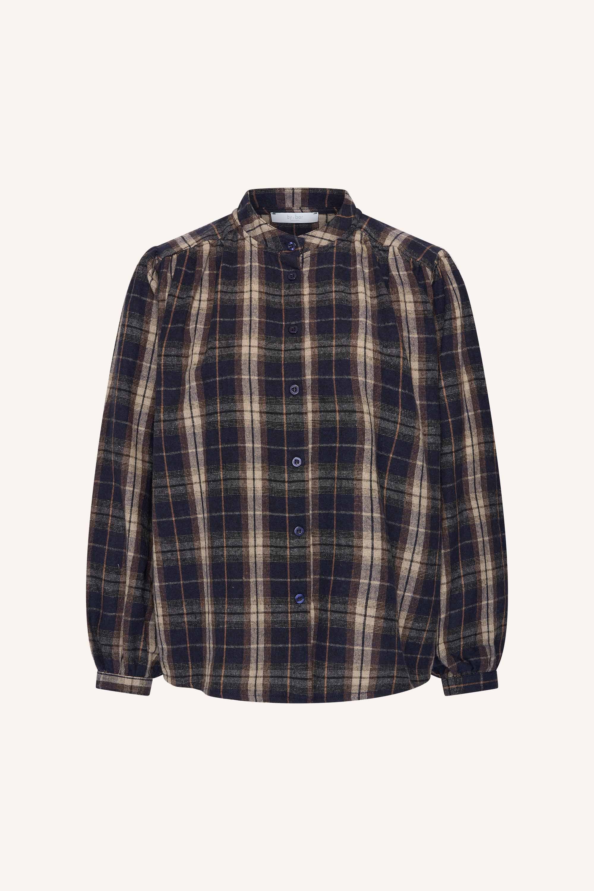 jagger-check-blouse-jagger-check-knoopsluiting-katoen kwaliteit-ronde halslijn-by-bar-productfoto