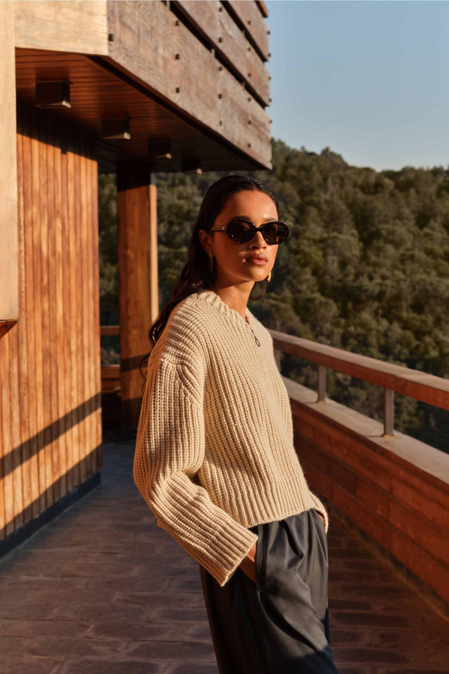 lavi cardigan | chalk