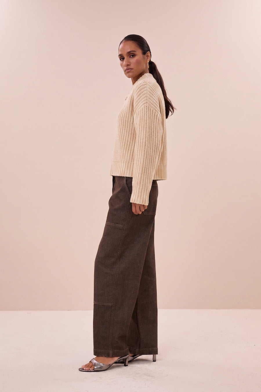 lavi cardigan | chalk