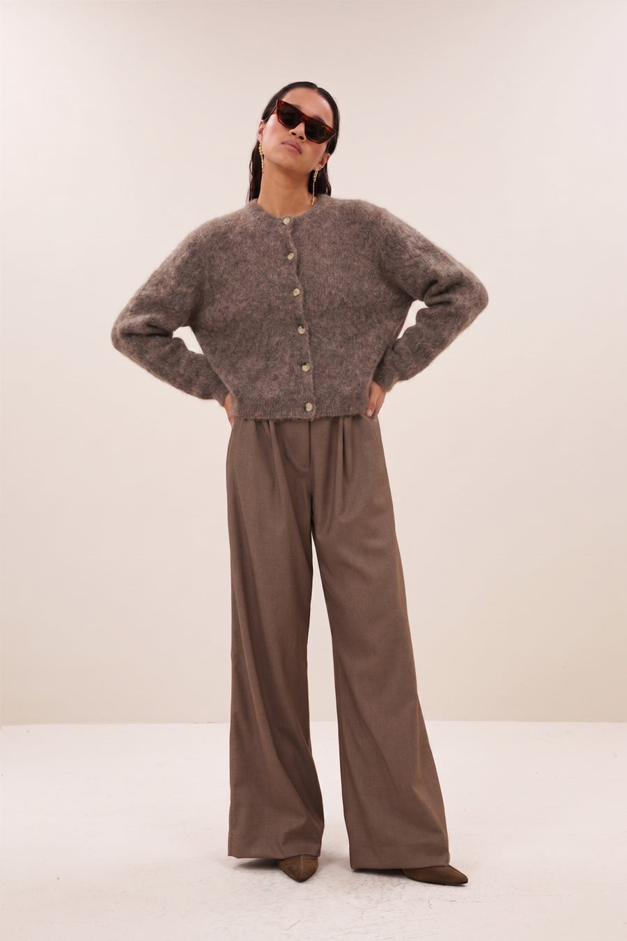 vasile cardigan | dark biscuit