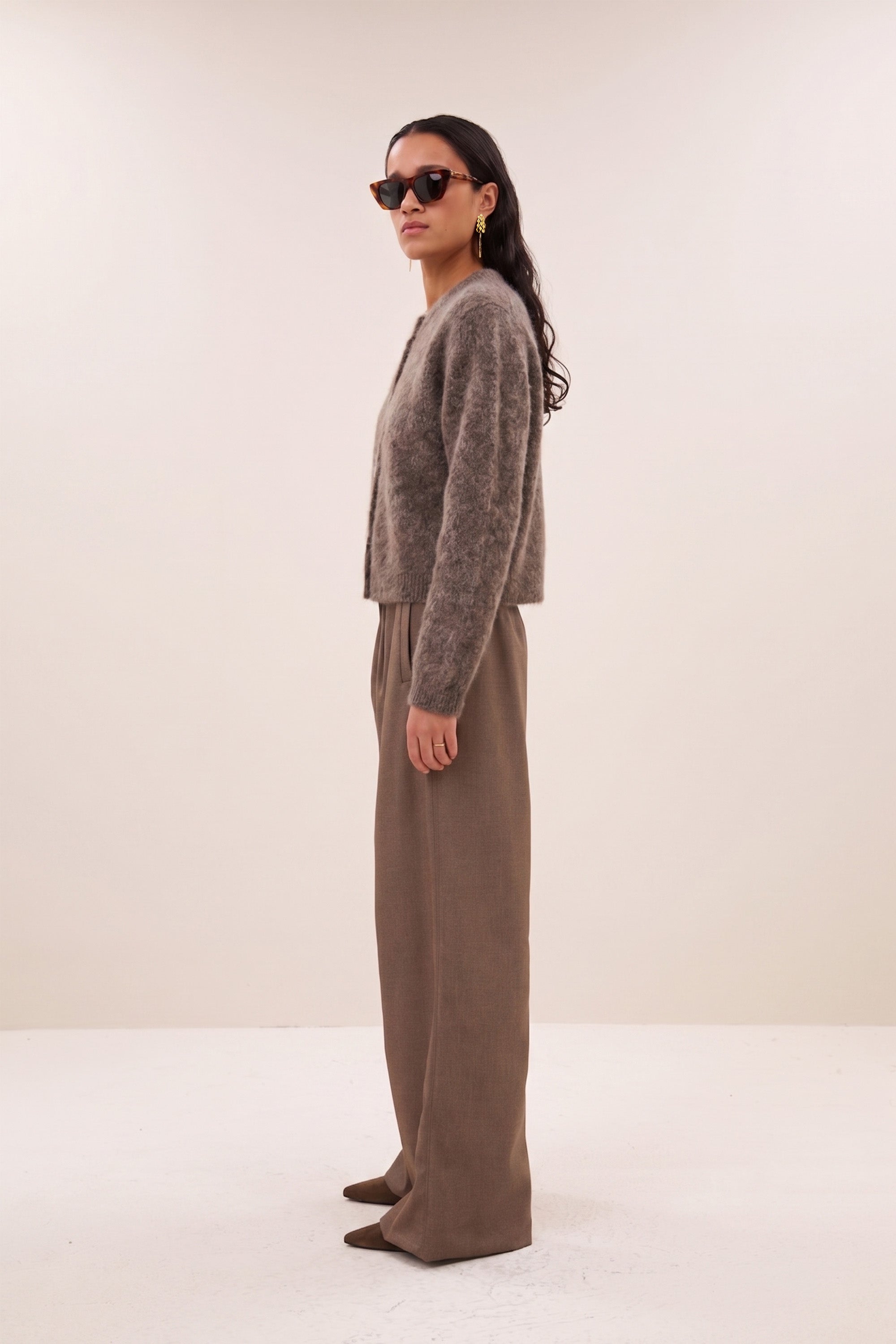 vasile cardigan | dark biscuit