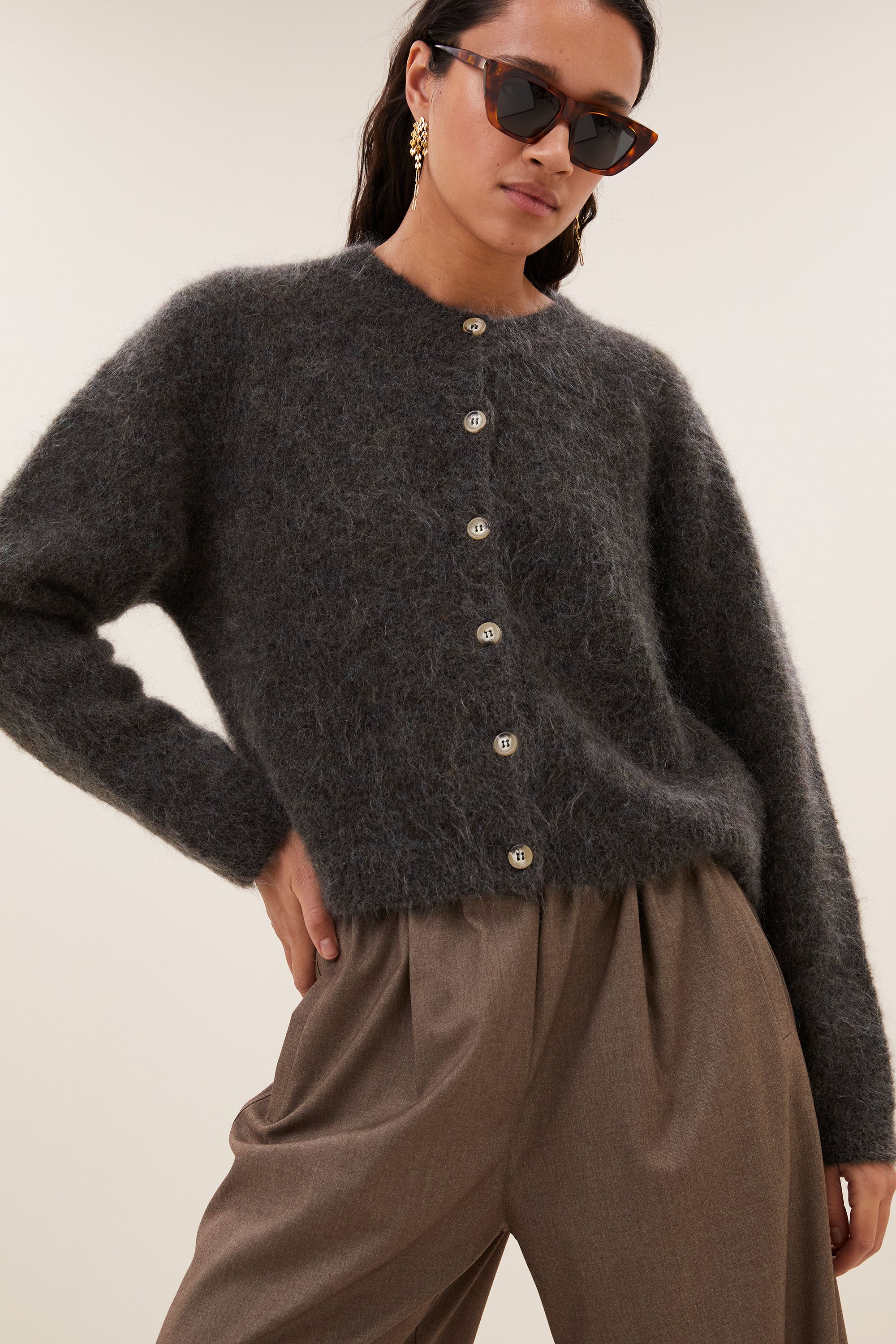 vasile cardigan | moss brown