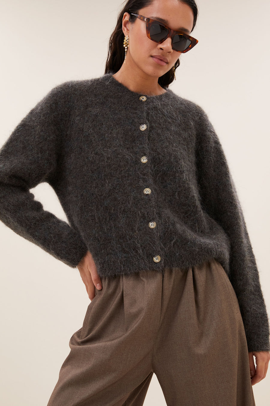 vasile cardigan | moss brown