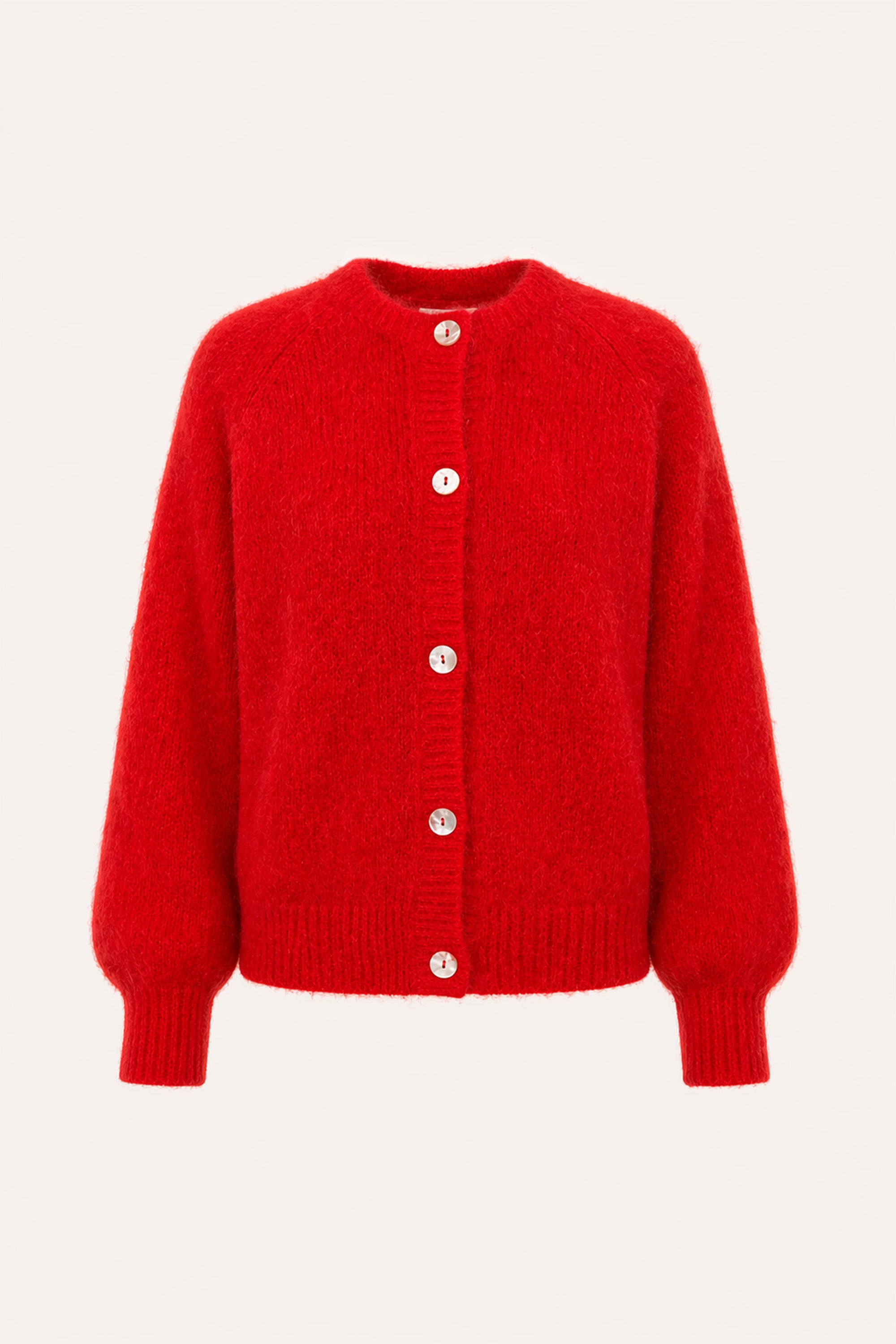 sian-cardigan-poppy-red-all-time classic-knoopsluiting-mix van mohair-by-bar-productfoto