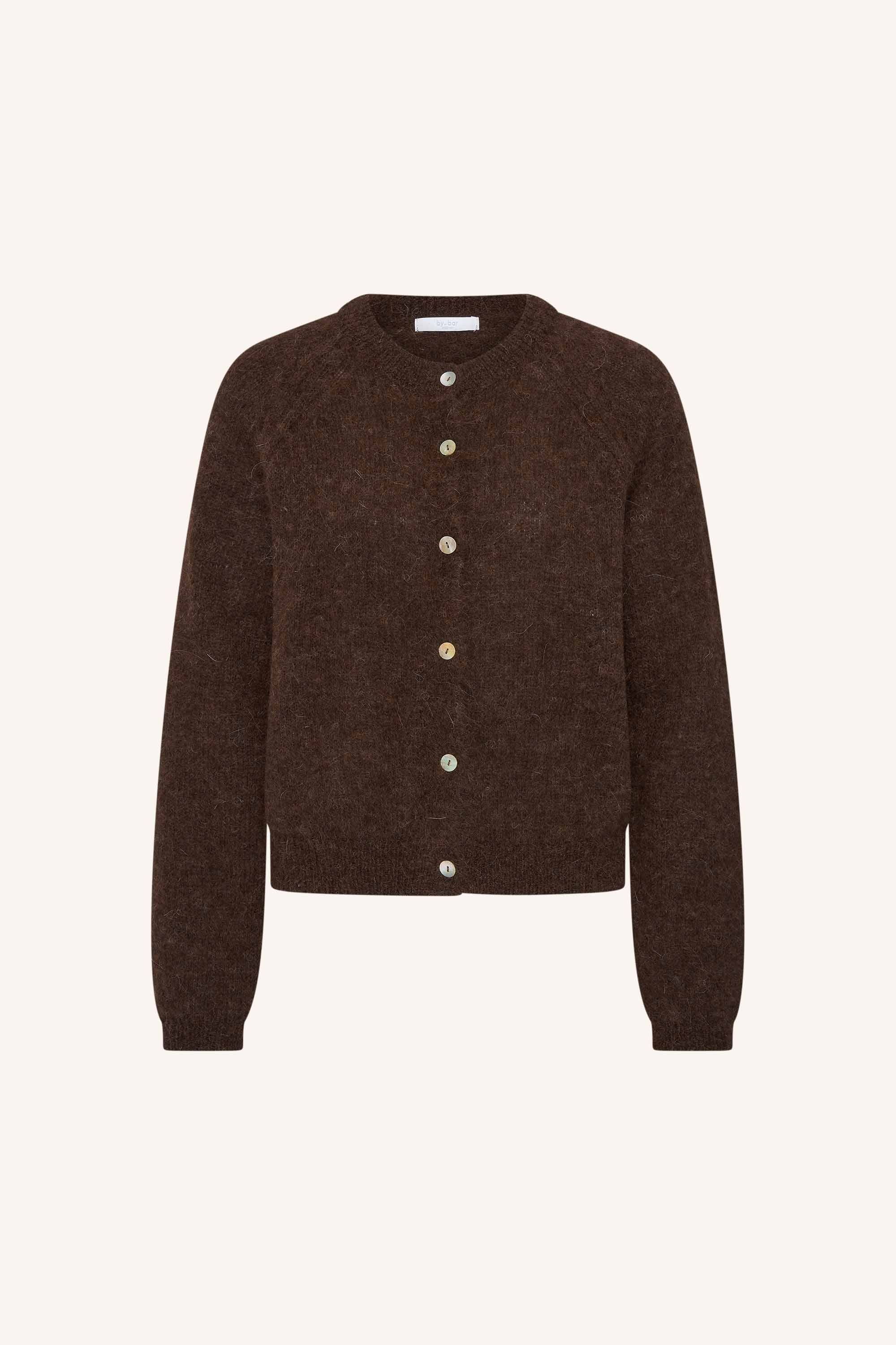 falon cardigan | deep brown