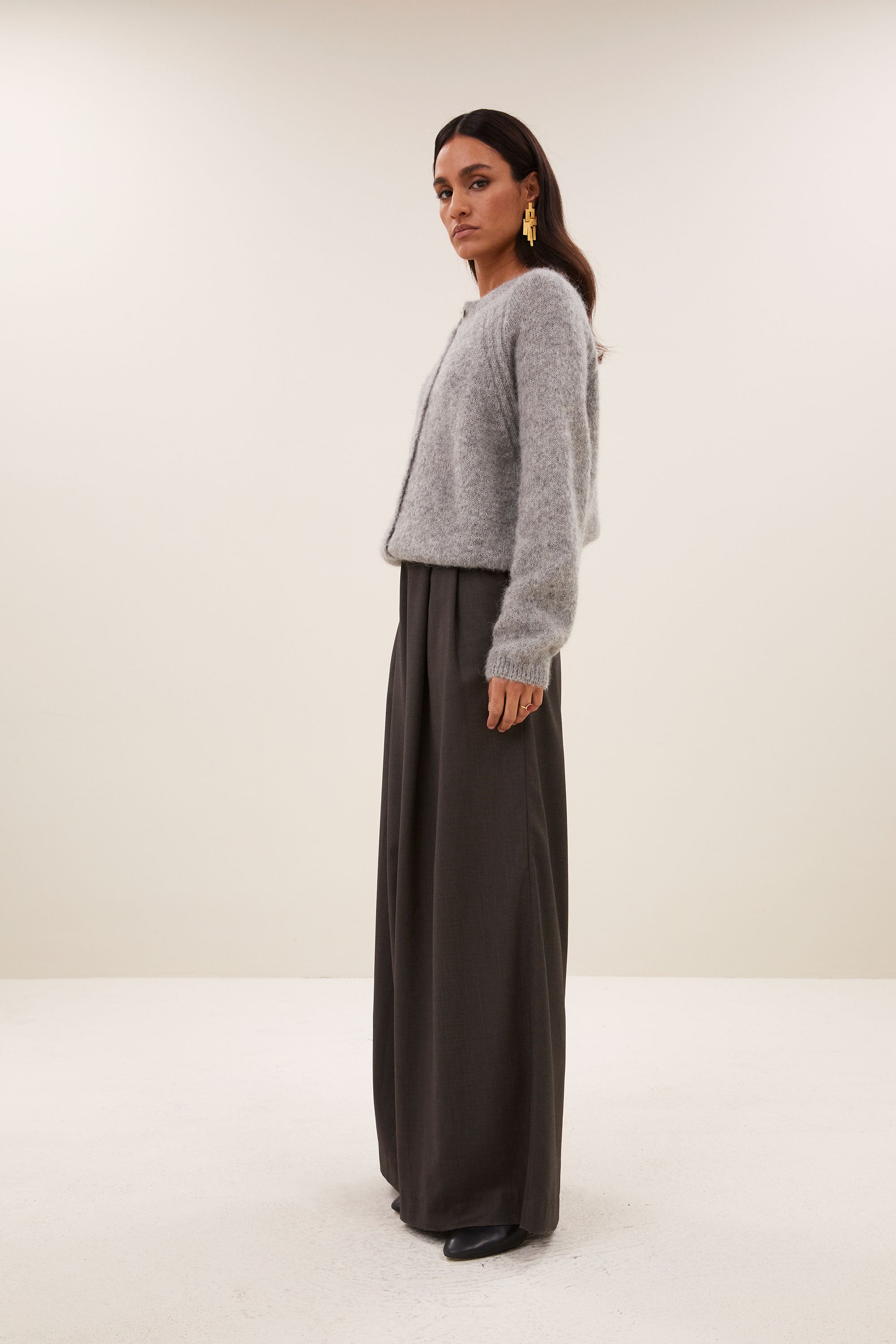 falon cardigan | grey melee