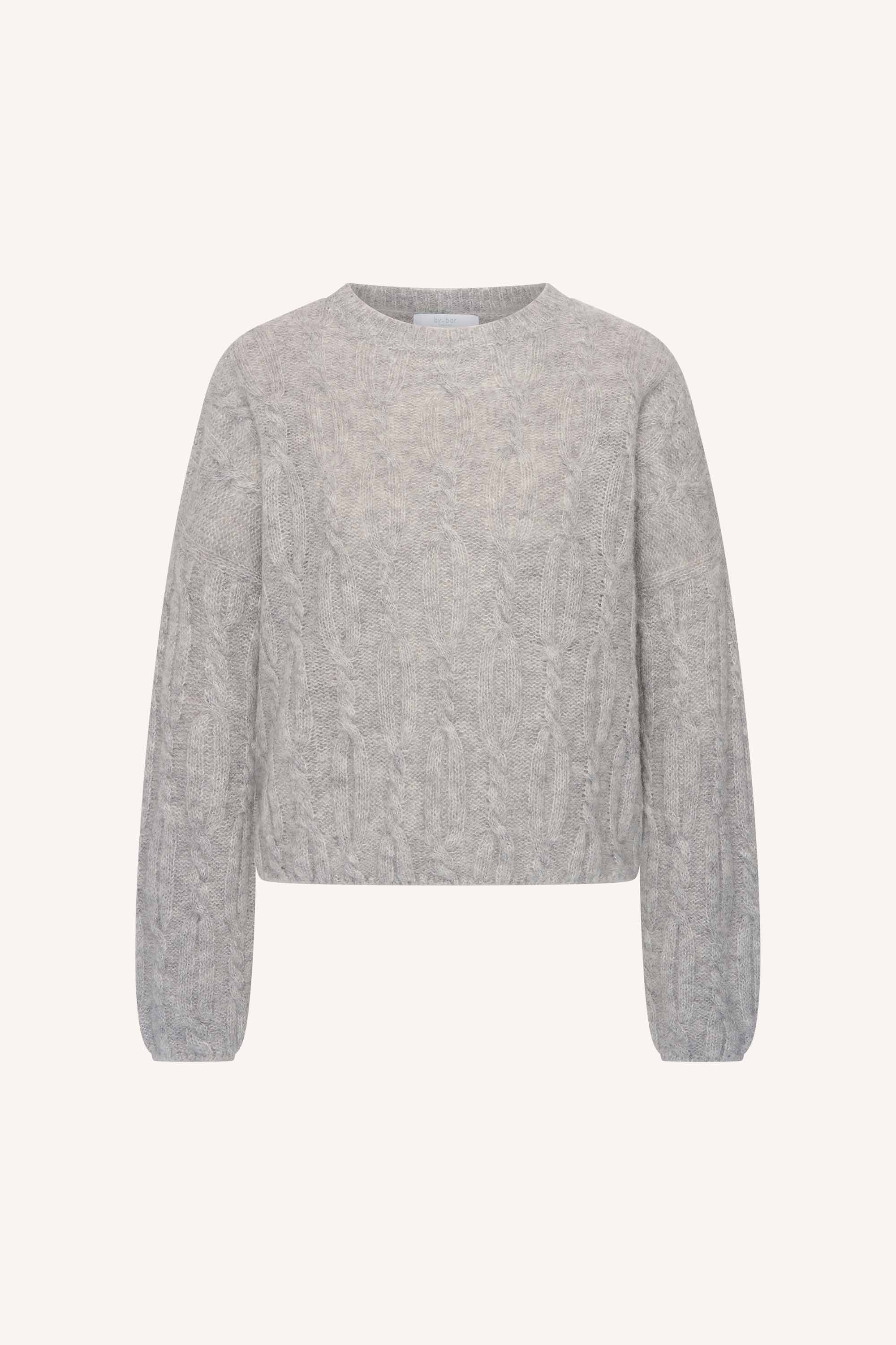 lora-pullover-grey-melee-alpacamix kwaliteit-ribgebreide randen-ronde halslijn-by-bar-productfoto