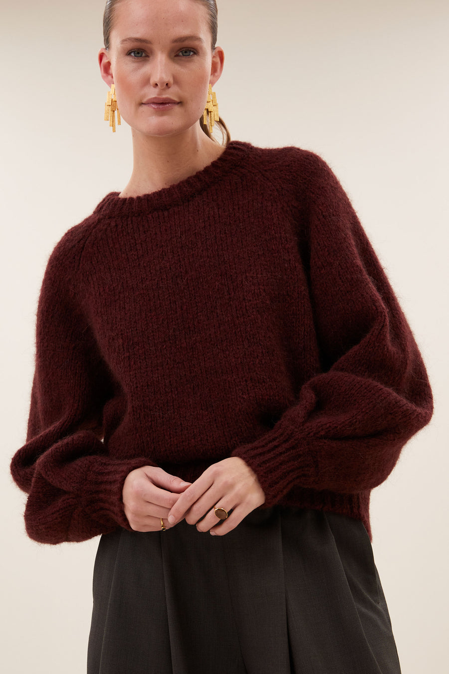 lucia pullover | wine