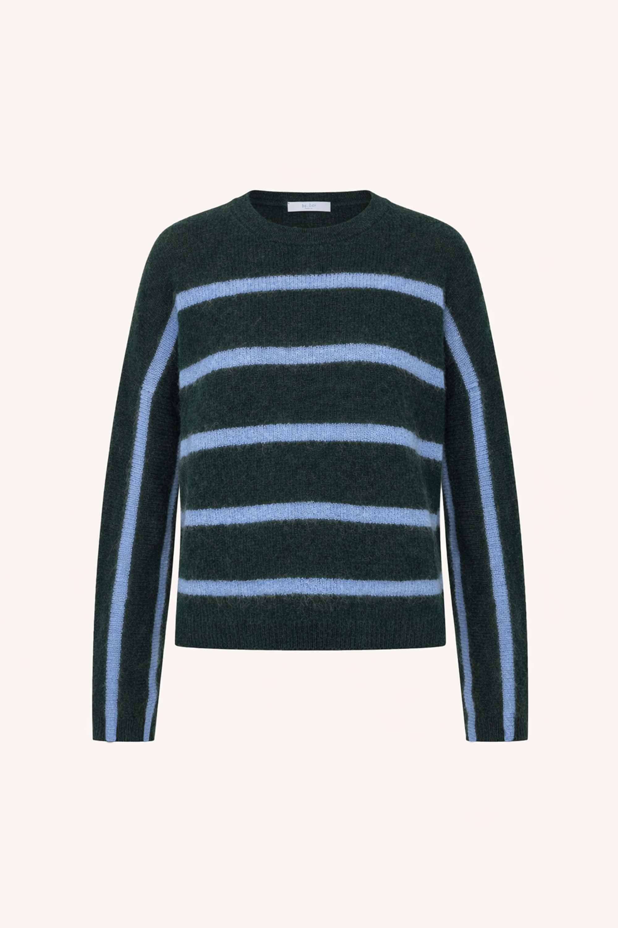 vide-stripe-pullover-green-cloud-stripe-korte fit-verlaagde schoudernaden-losvallende pasvorm-by-bar-productfoto