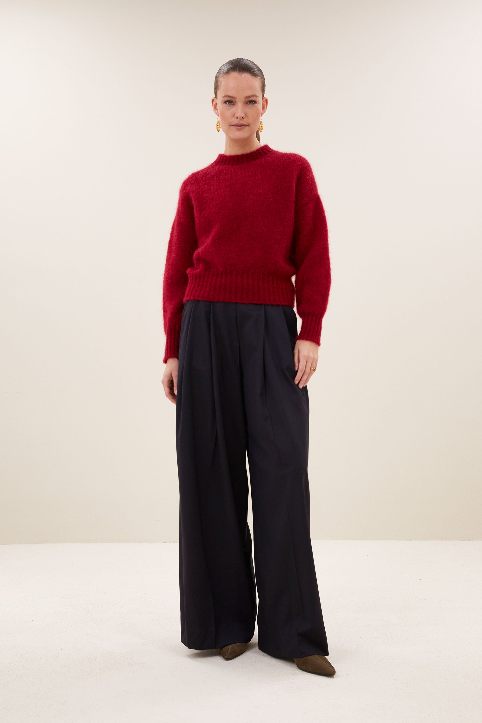 sonny-pullover-wine-rose-comfortabele draagervaring-gebreide patronen-must-have essential-by-bar-vooraanzicht