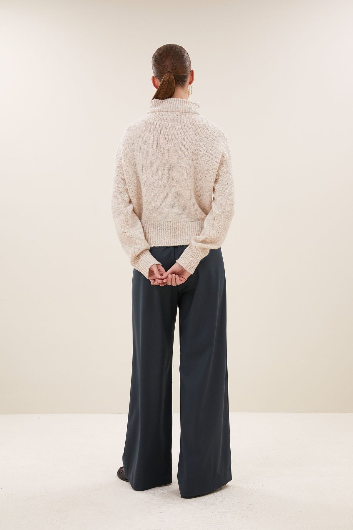 boxy beau pullover | chalk