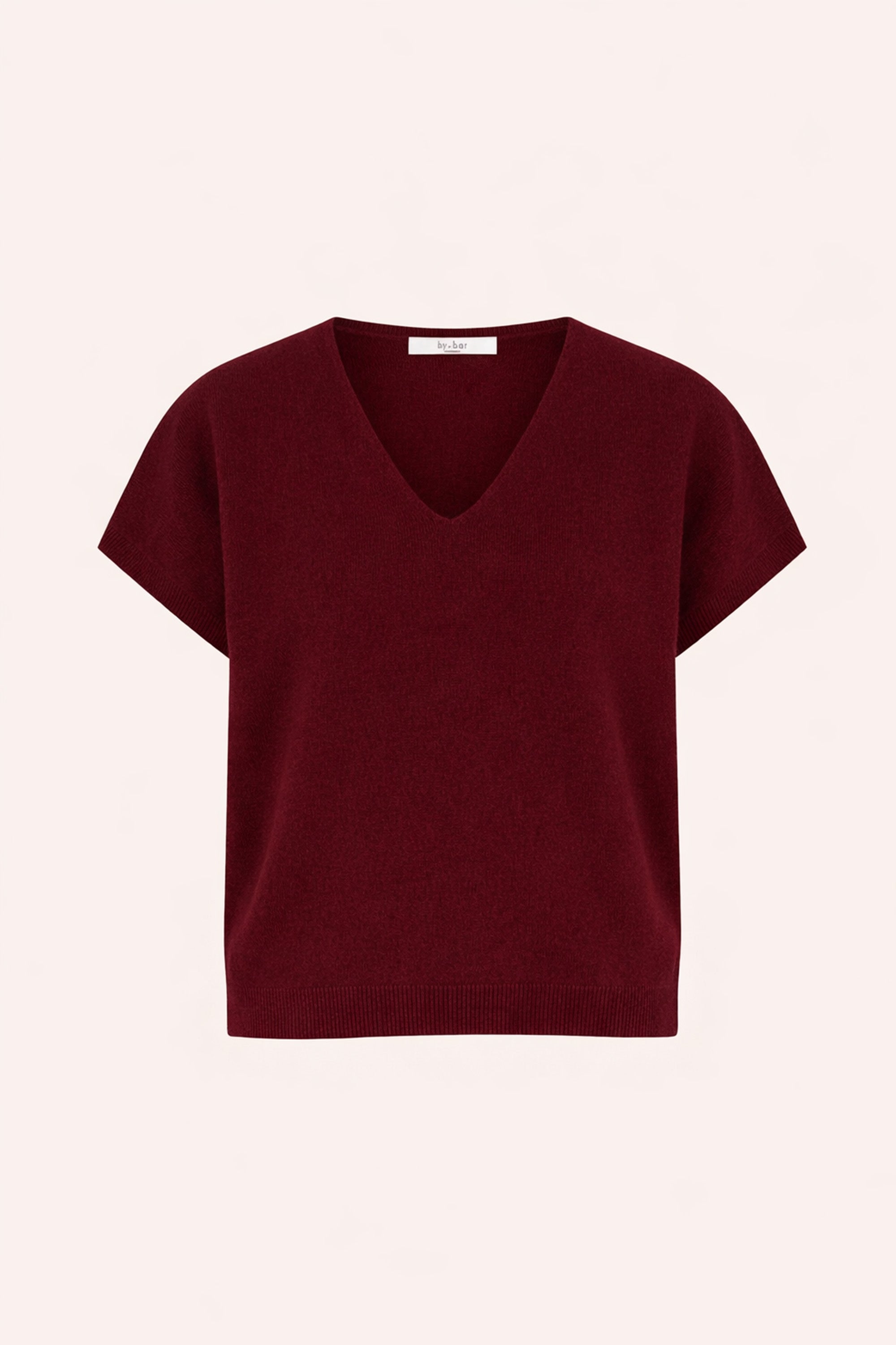 sil-v-neck-pullover-wine-merino wol-all-time classic-v-halslijn-by-bar-productfoto