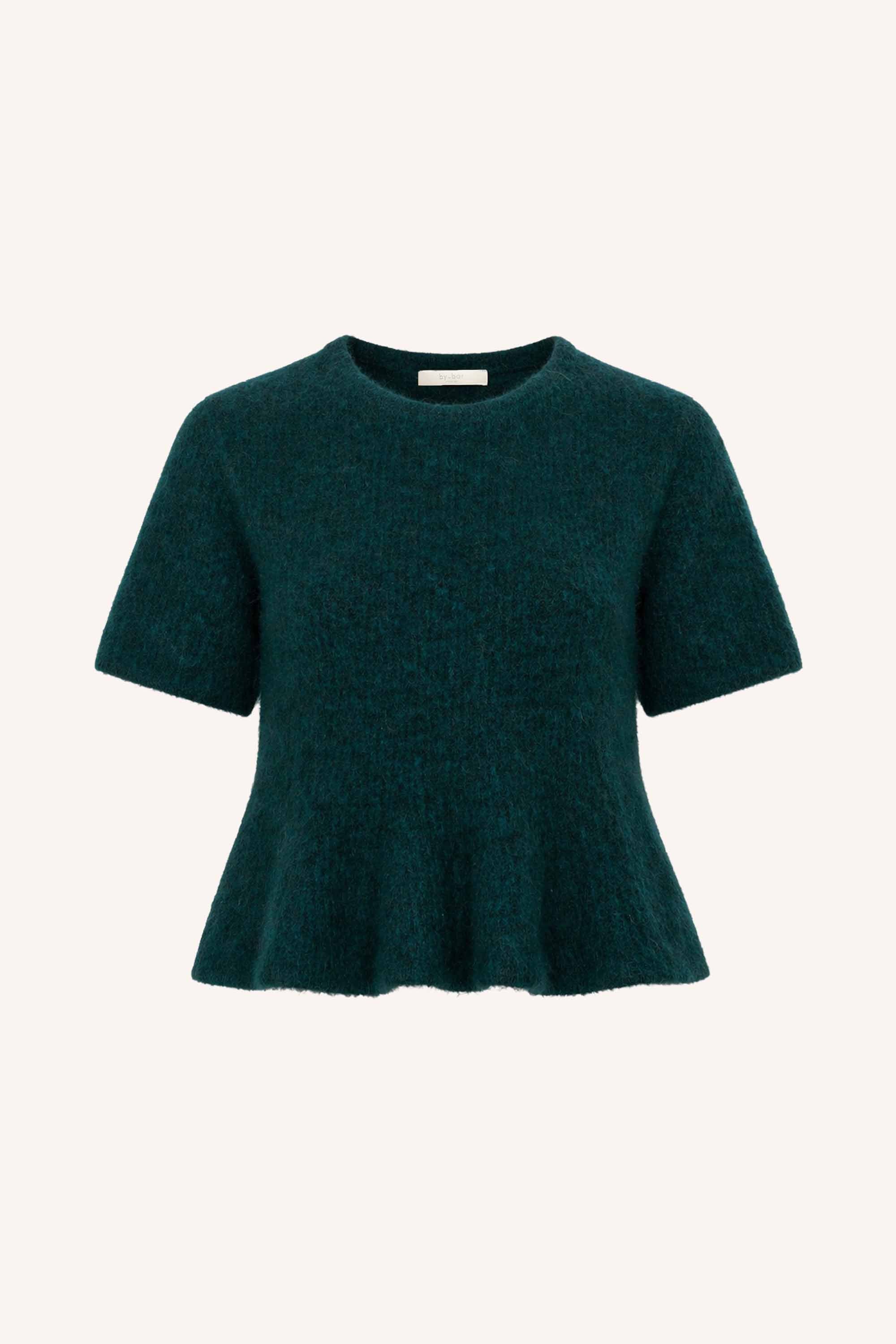 dolly-pullover-dark-green-alpacamix kwaliteit-all-time classic-ronde halslijn-by-bar-productfoto
