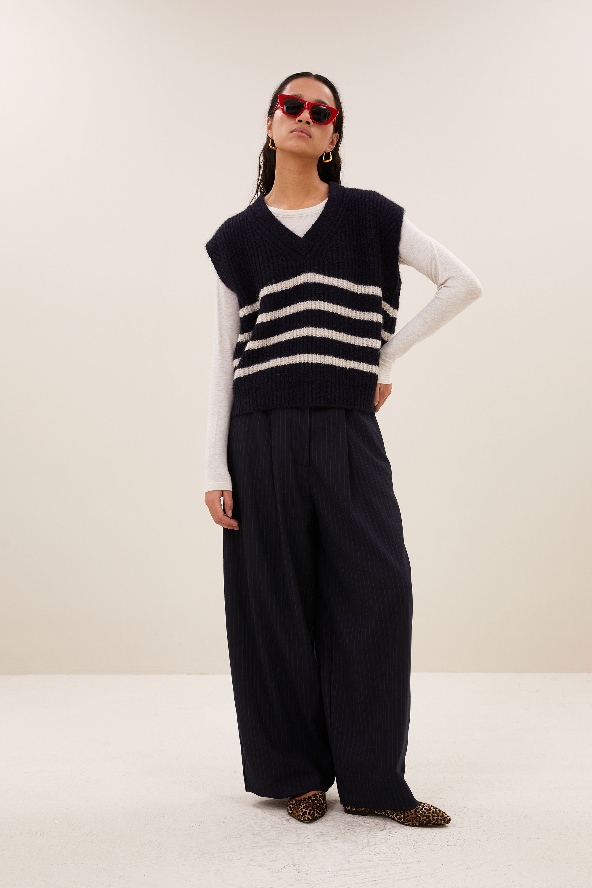 lune spencer | midnight marine stripe