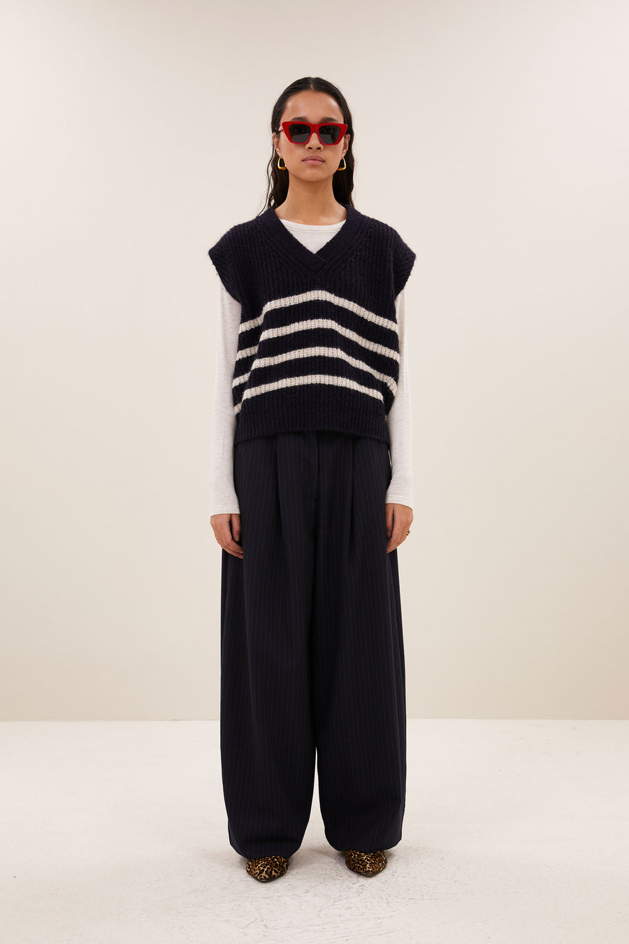 lune spencer | midnight marine stripe