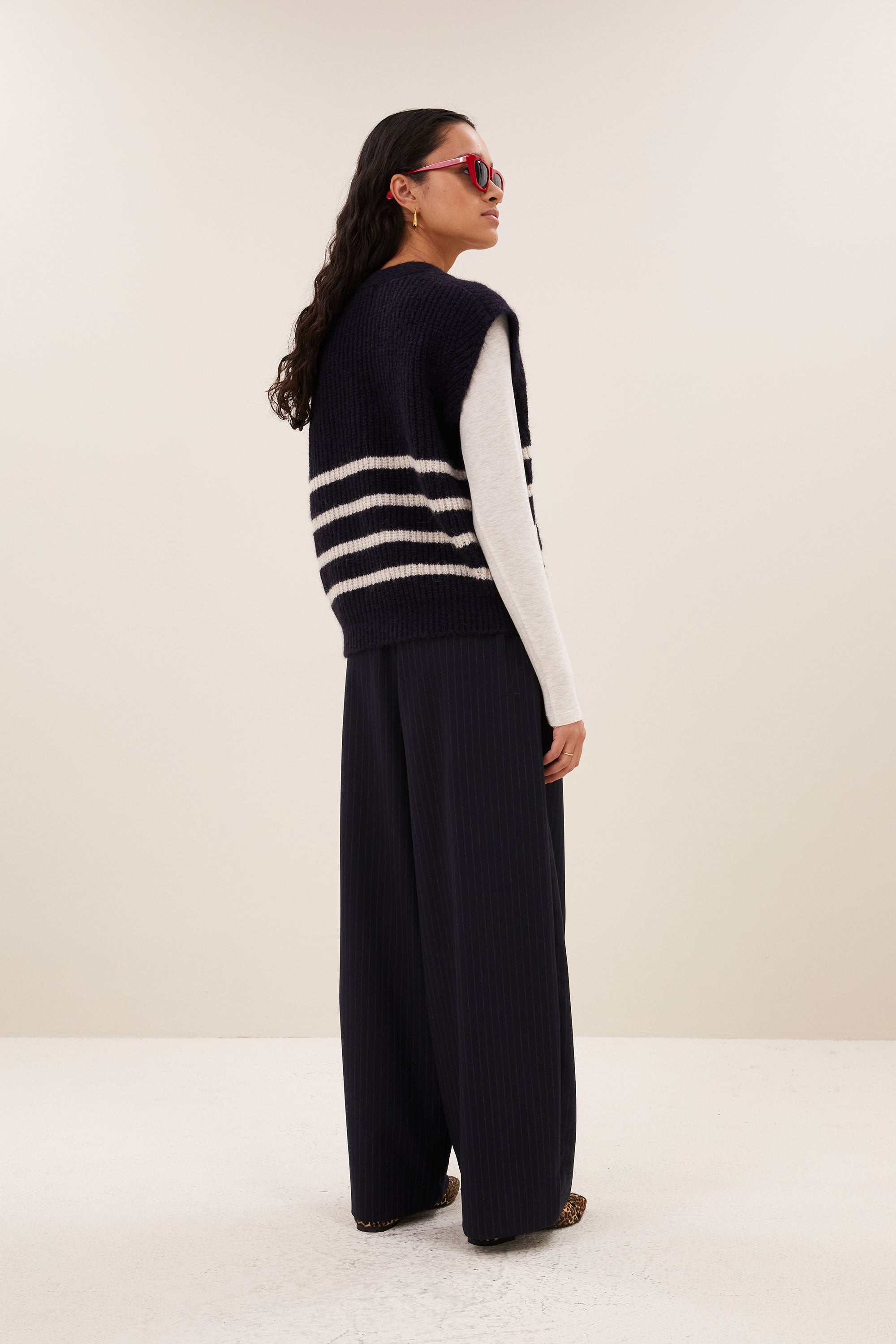 lune spencer | midnight marine stripe