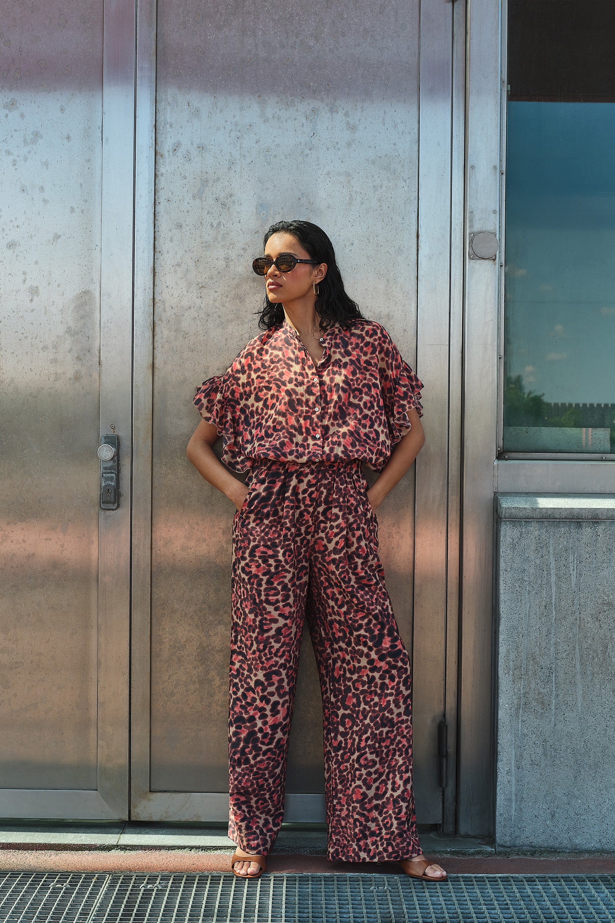 celin cheetah pants | cheetah blush