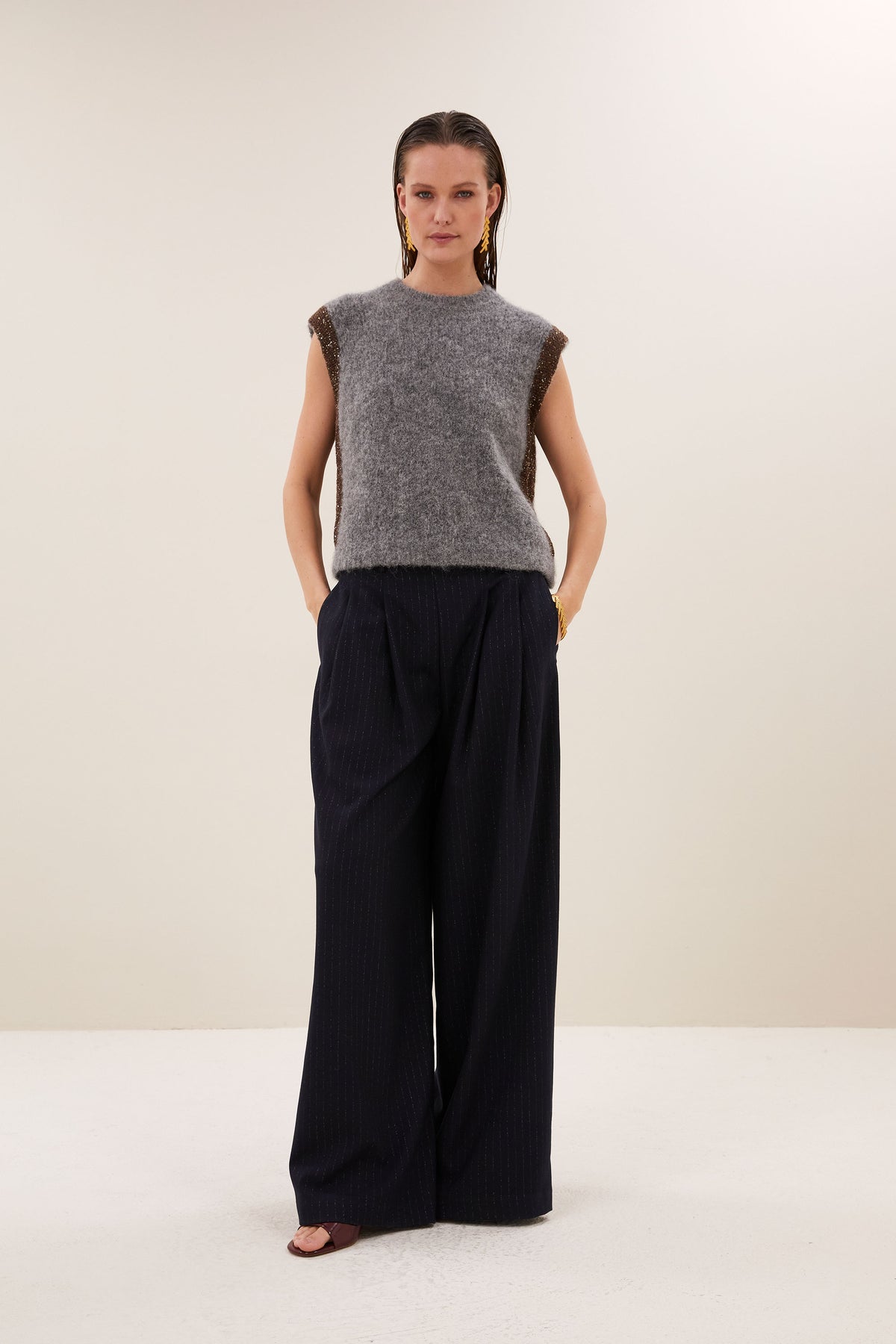 sef-sparkle-stripe-pants-midnight-all-time classic-blinde ritssluiting-draagbaar als set-by-bar-sfeerbeeld