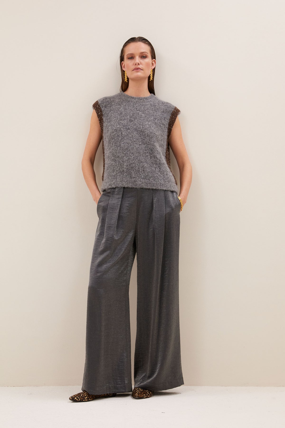 lodi-metallic-pants-metallic-silver-all-time classic-elastieken band-gemaakt door weefspecialist-by-bar-extra