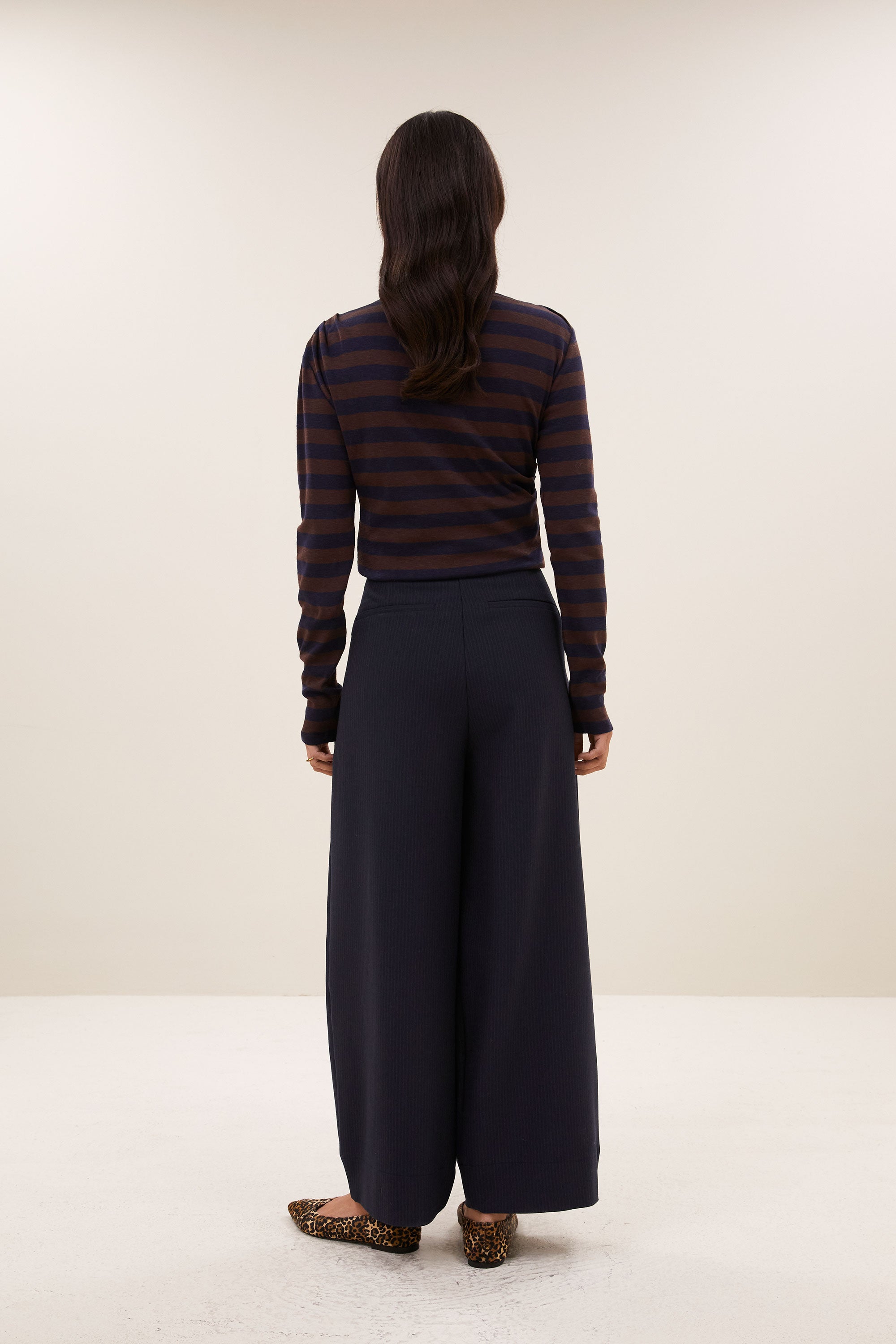 frida copper stripe pants | copper stripe