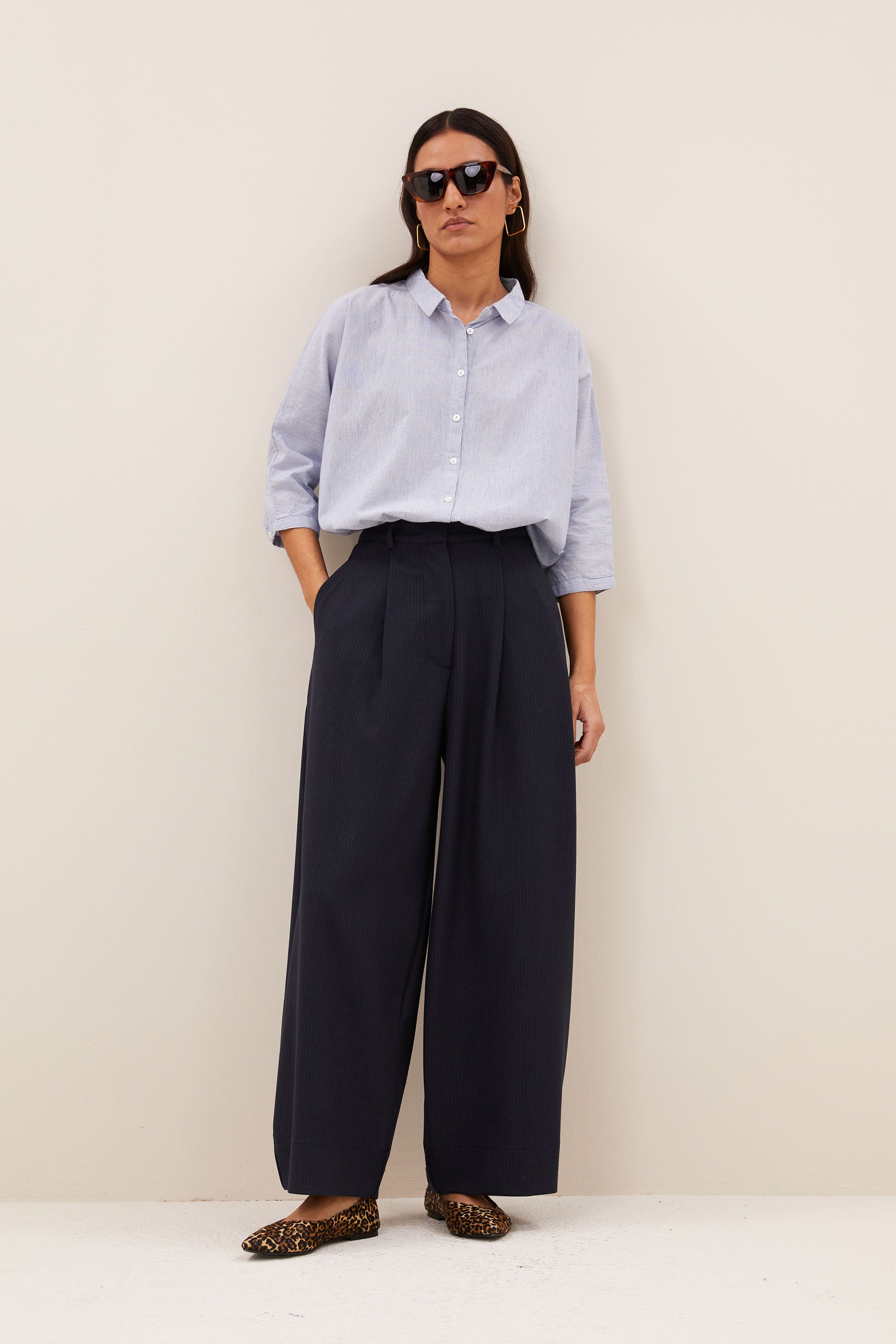 frida copper stripe pants | copper stripe